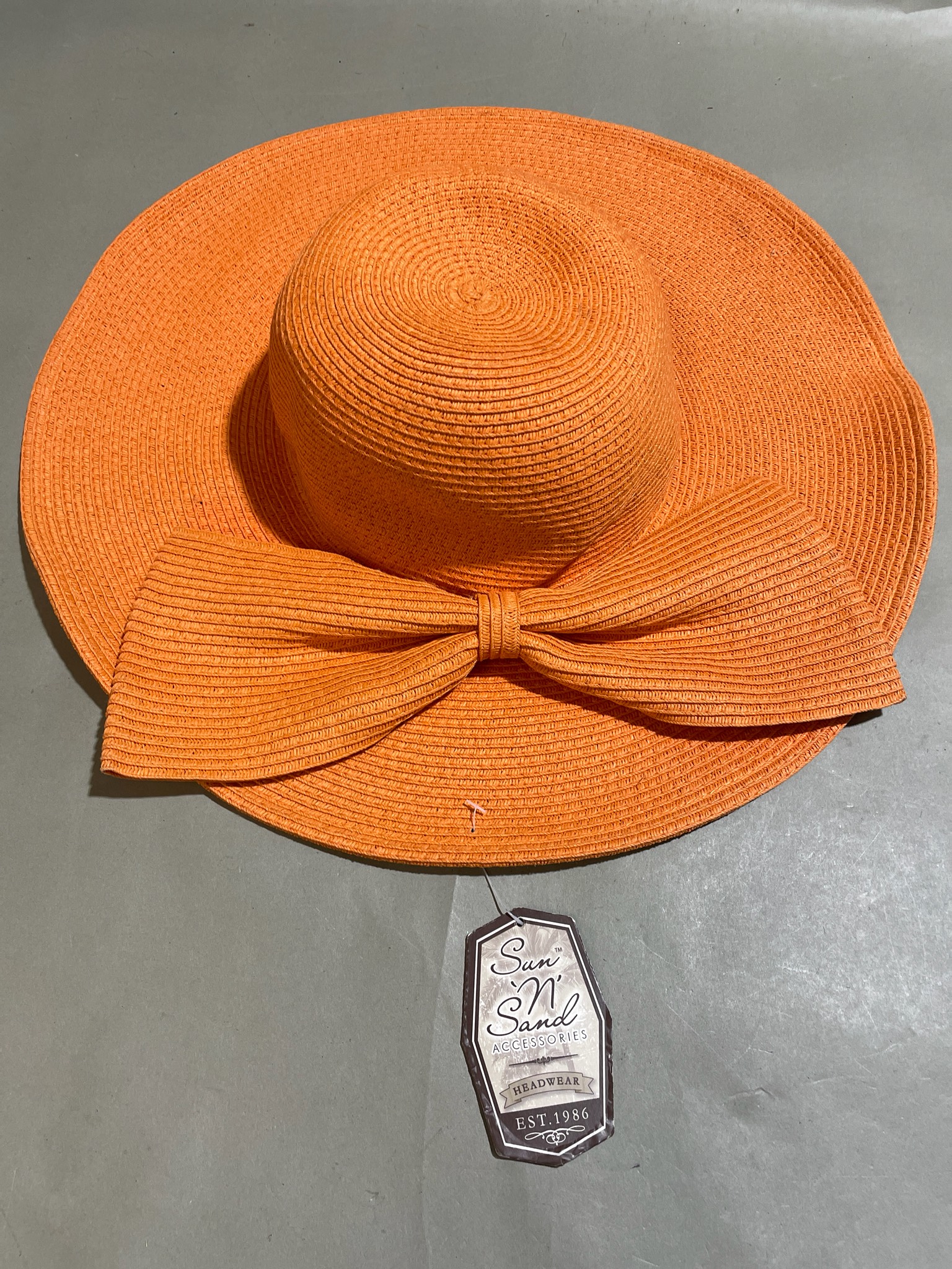 Sun 'N' Sand Orange Wide-Brim Sun Hat