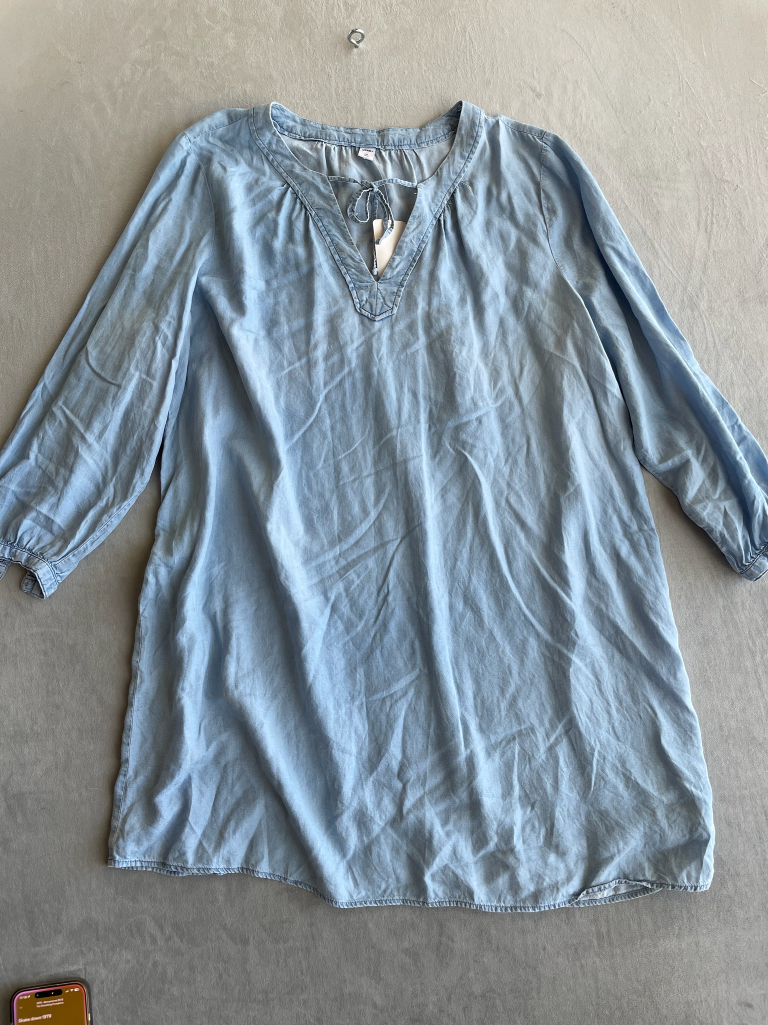 Old Navy Light Blue Chambray Tunic Top Size XXL