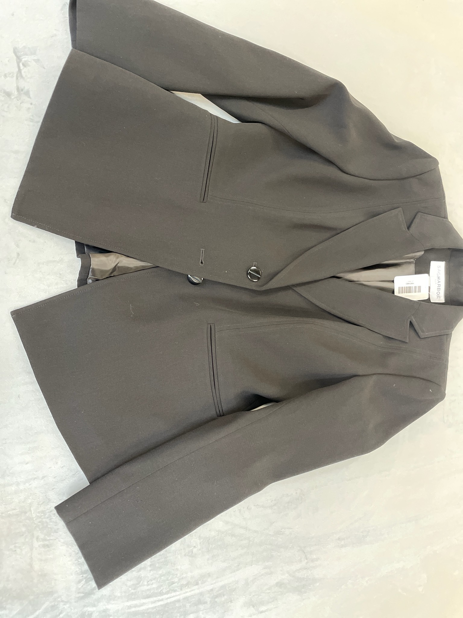 SAG HARBOR Dark Charcoal Blazer Size Size 12