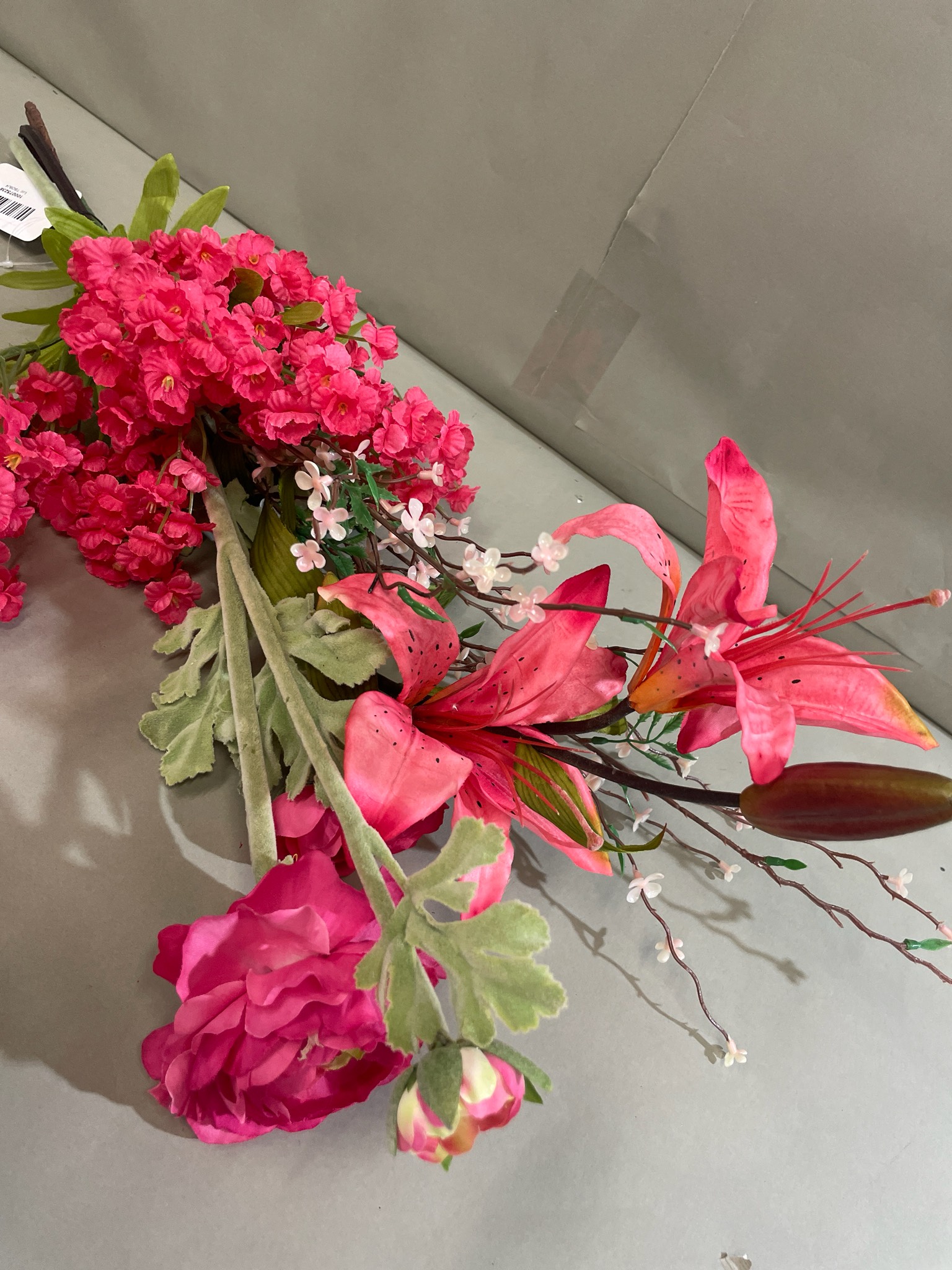 Pink Mixed Faux Floral Bouquet