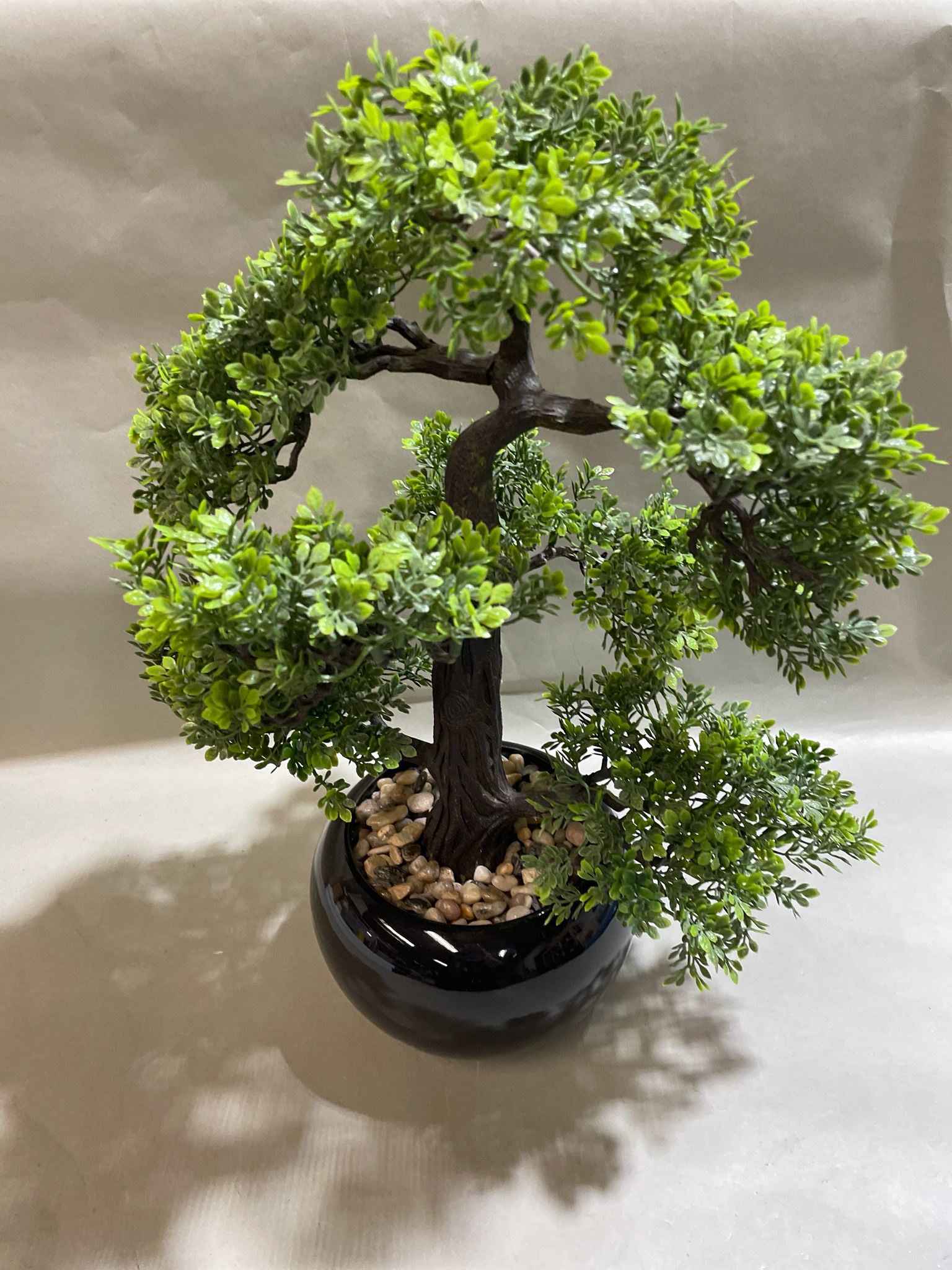Green Faux Bonsai Tabletop Plant Size Small