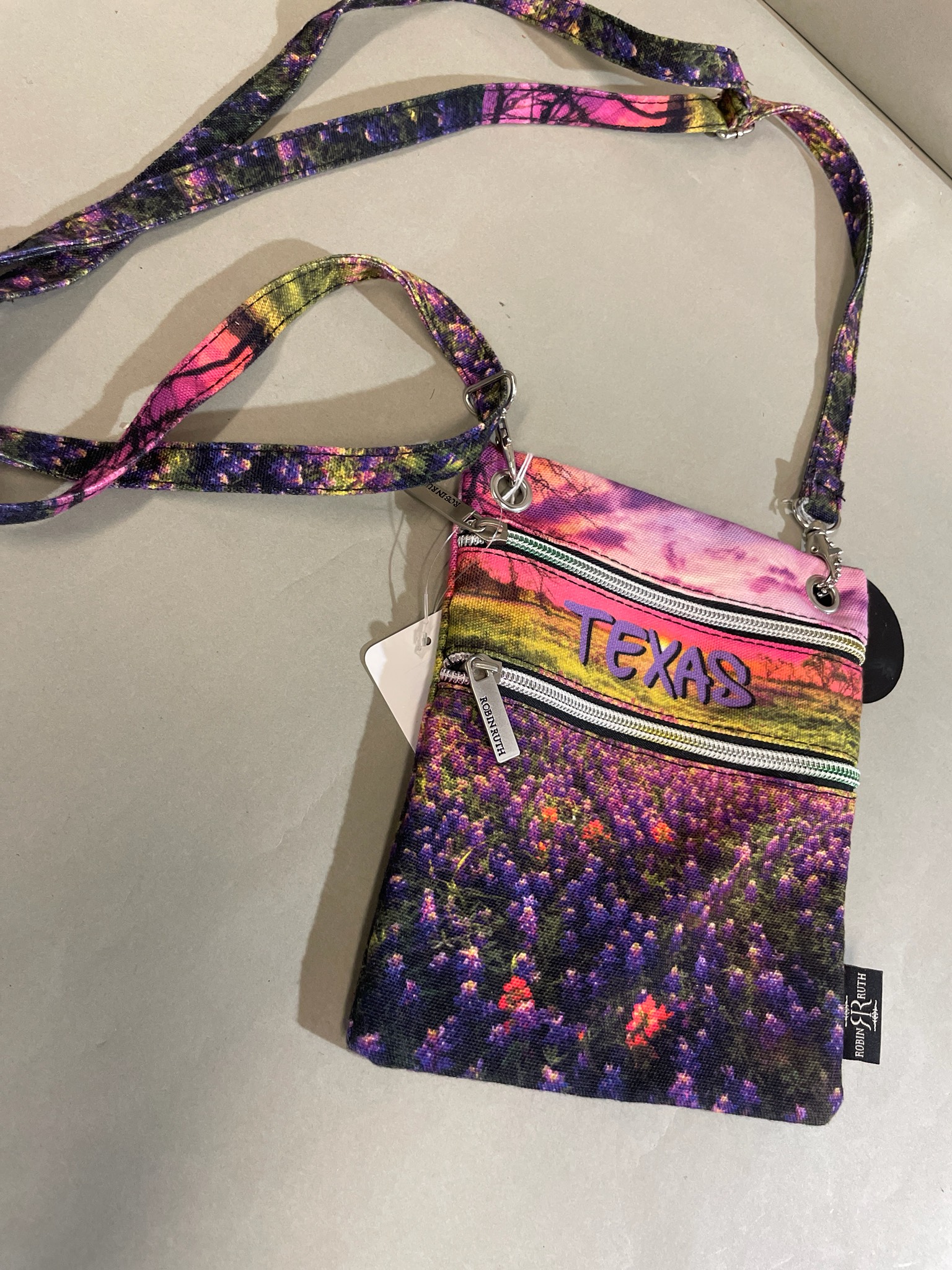 Robin Ruth Purple Floral Crossbody Pouch