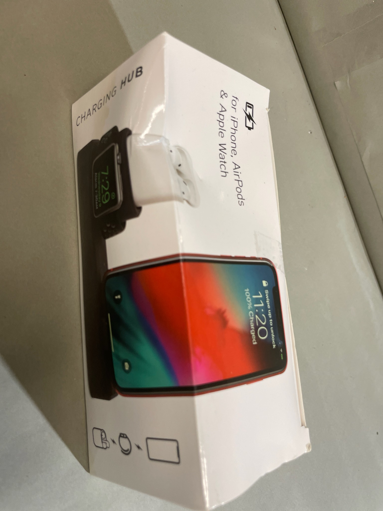 Black 3-Device Charging Hub