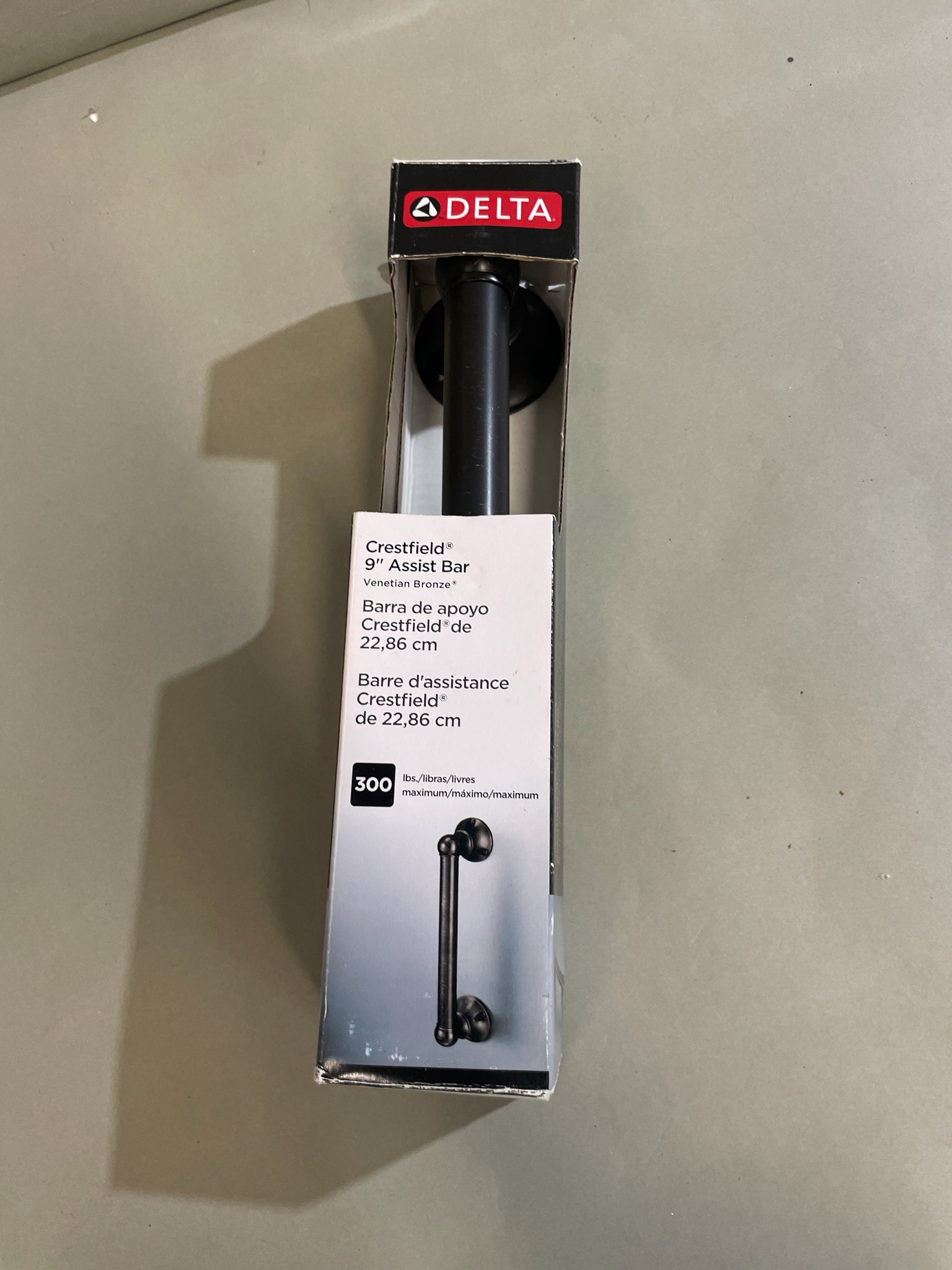 Delta Venetian Bronze Assist Bar Size 9 in
