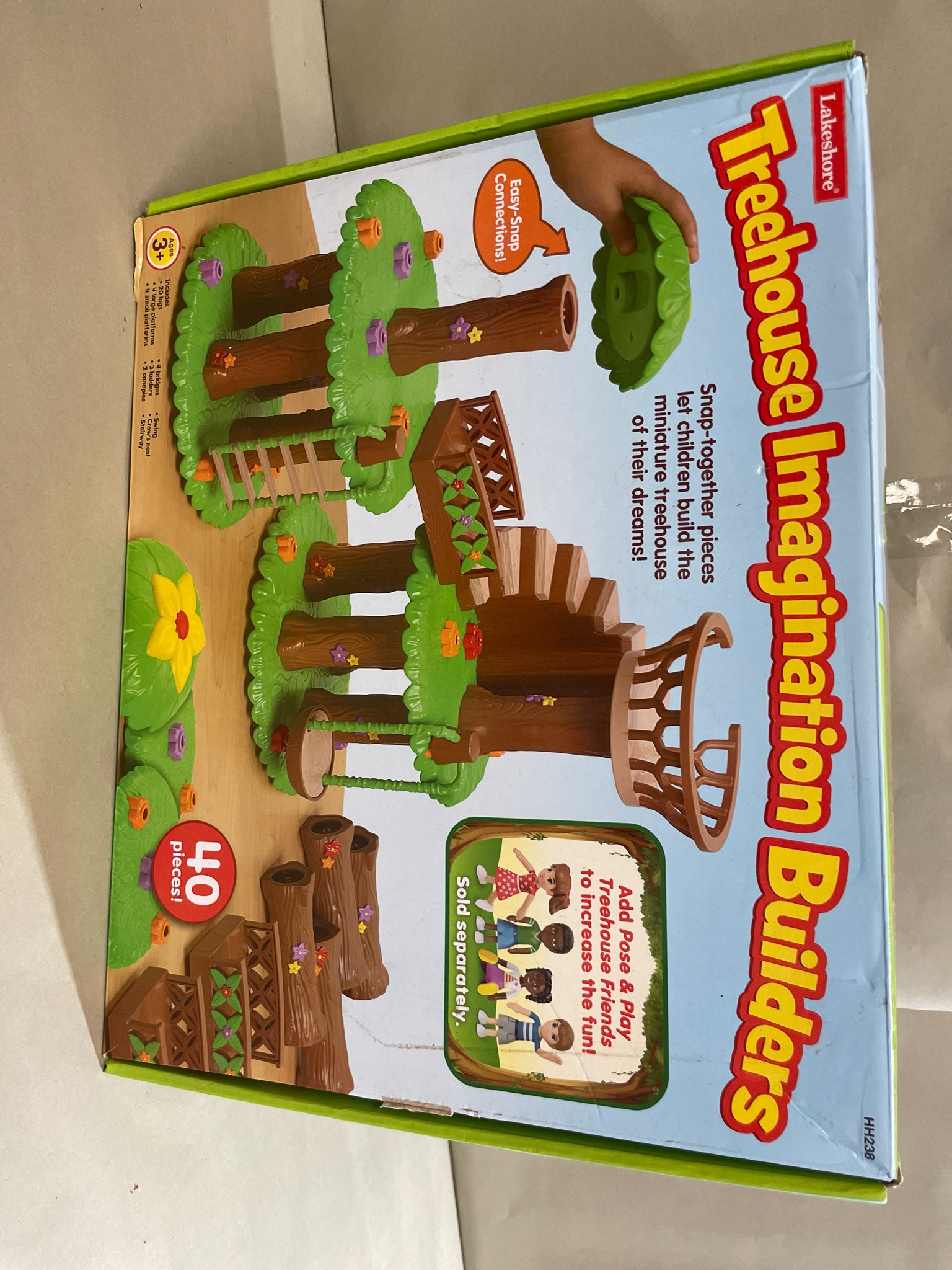 Lakeshore Green Plastic Treehouse Playset Size 40 pieces