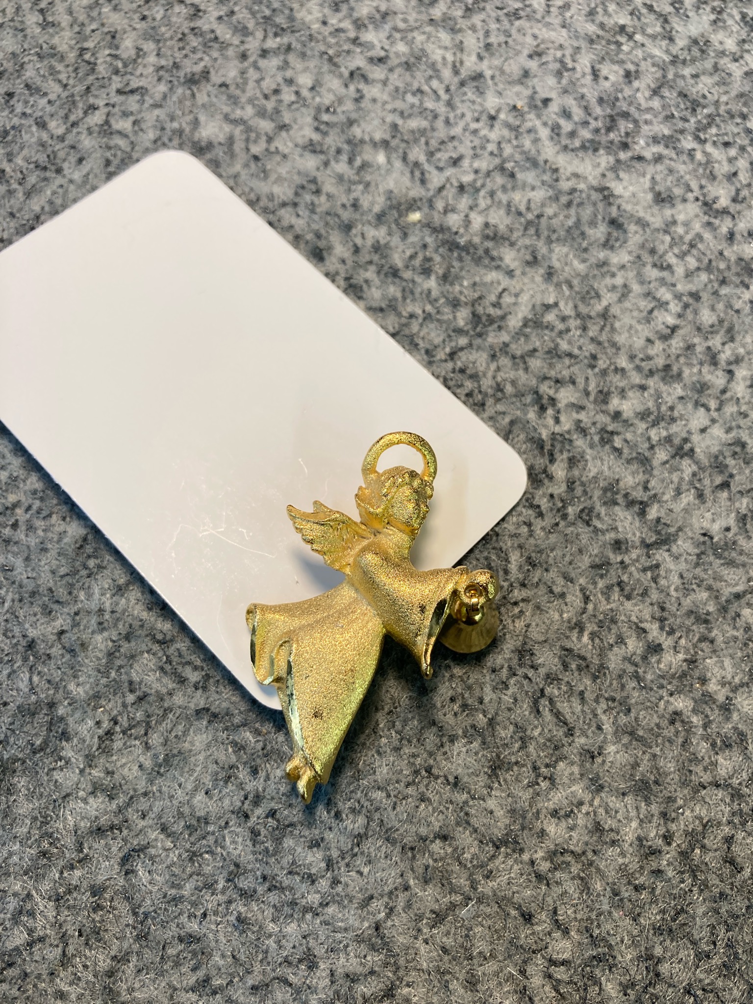 Gold Tone Angel Brooch