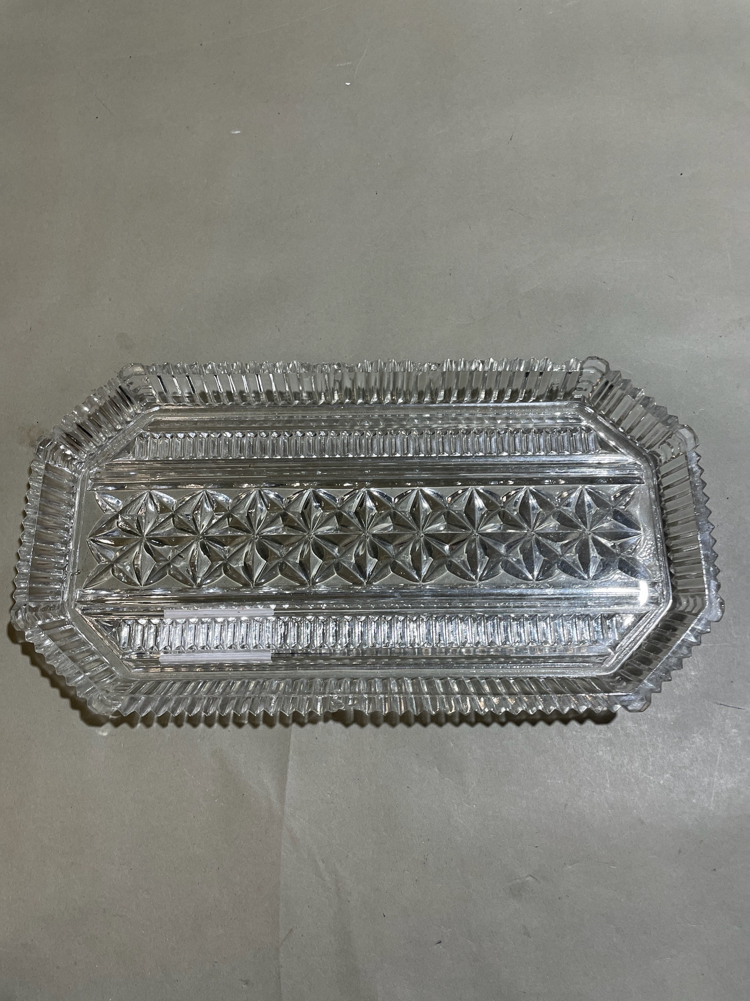 Clear Pressed Glass Serving Platter