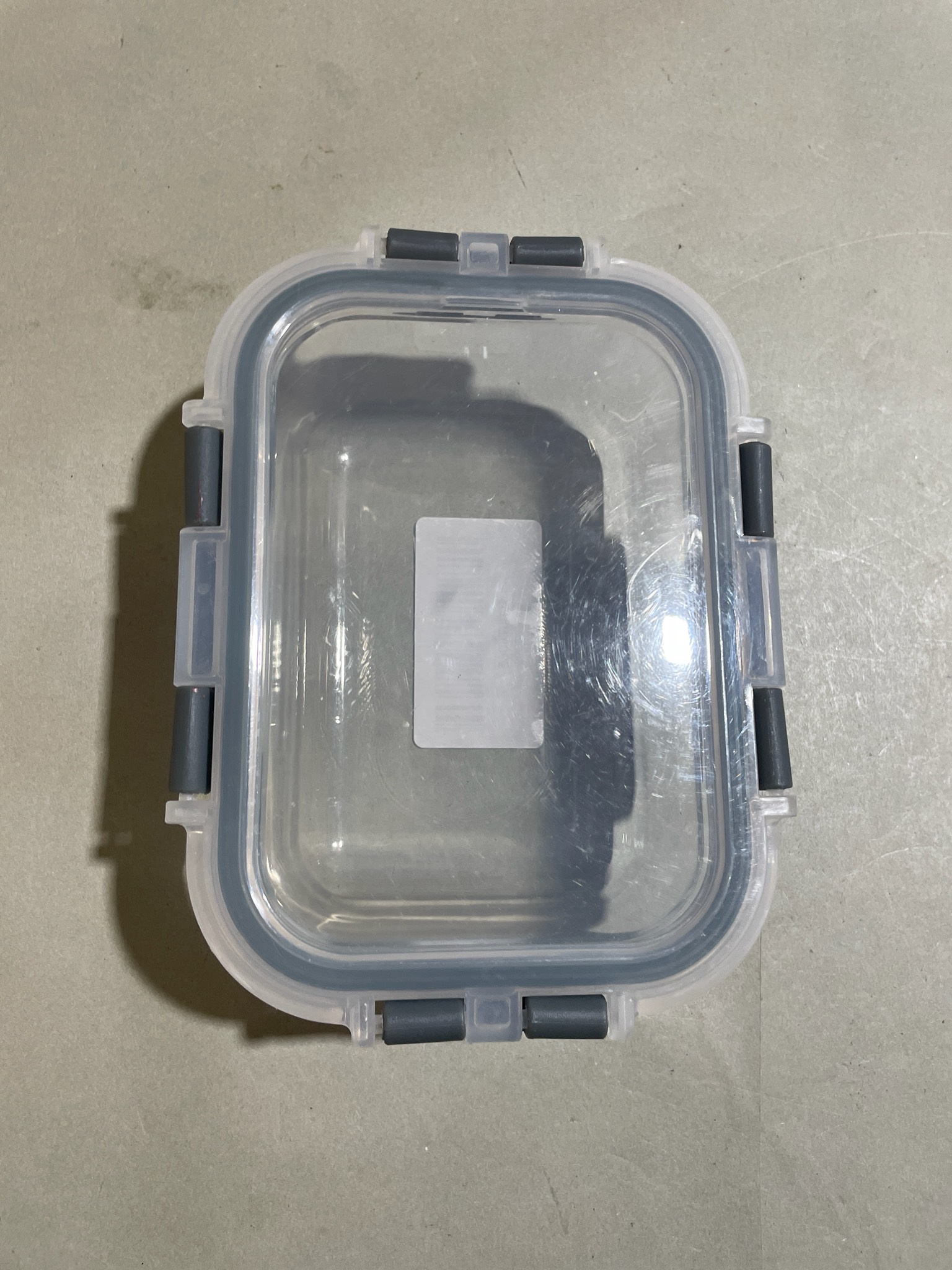 Clear Rectangular Glass Storage Container