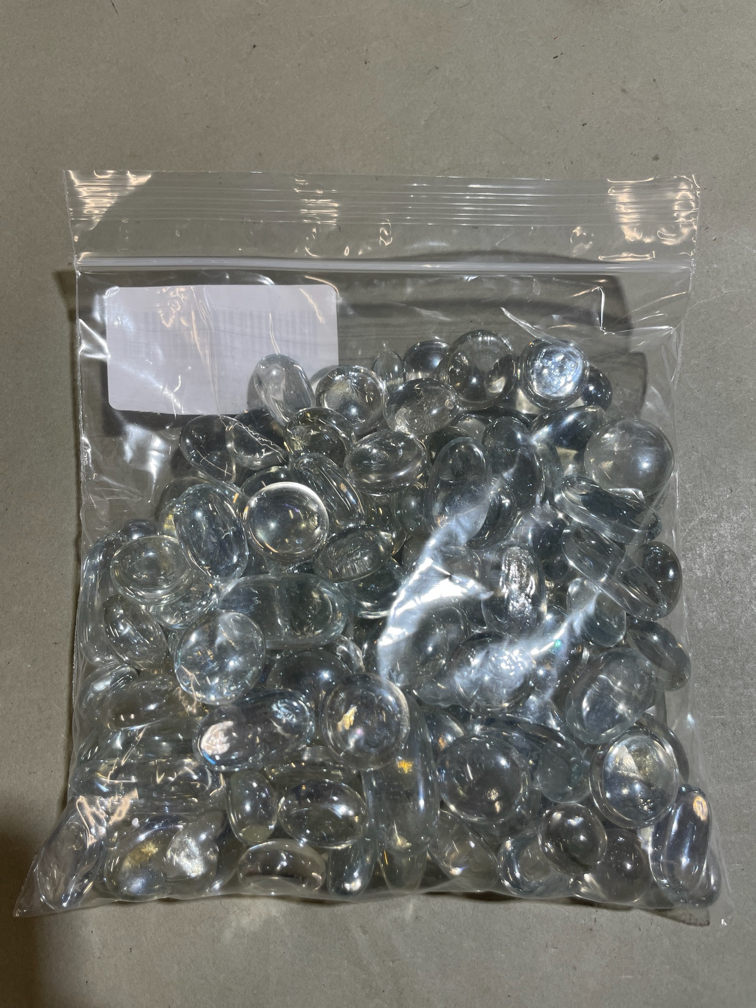 Clear Decorative Pebbles in glass vase