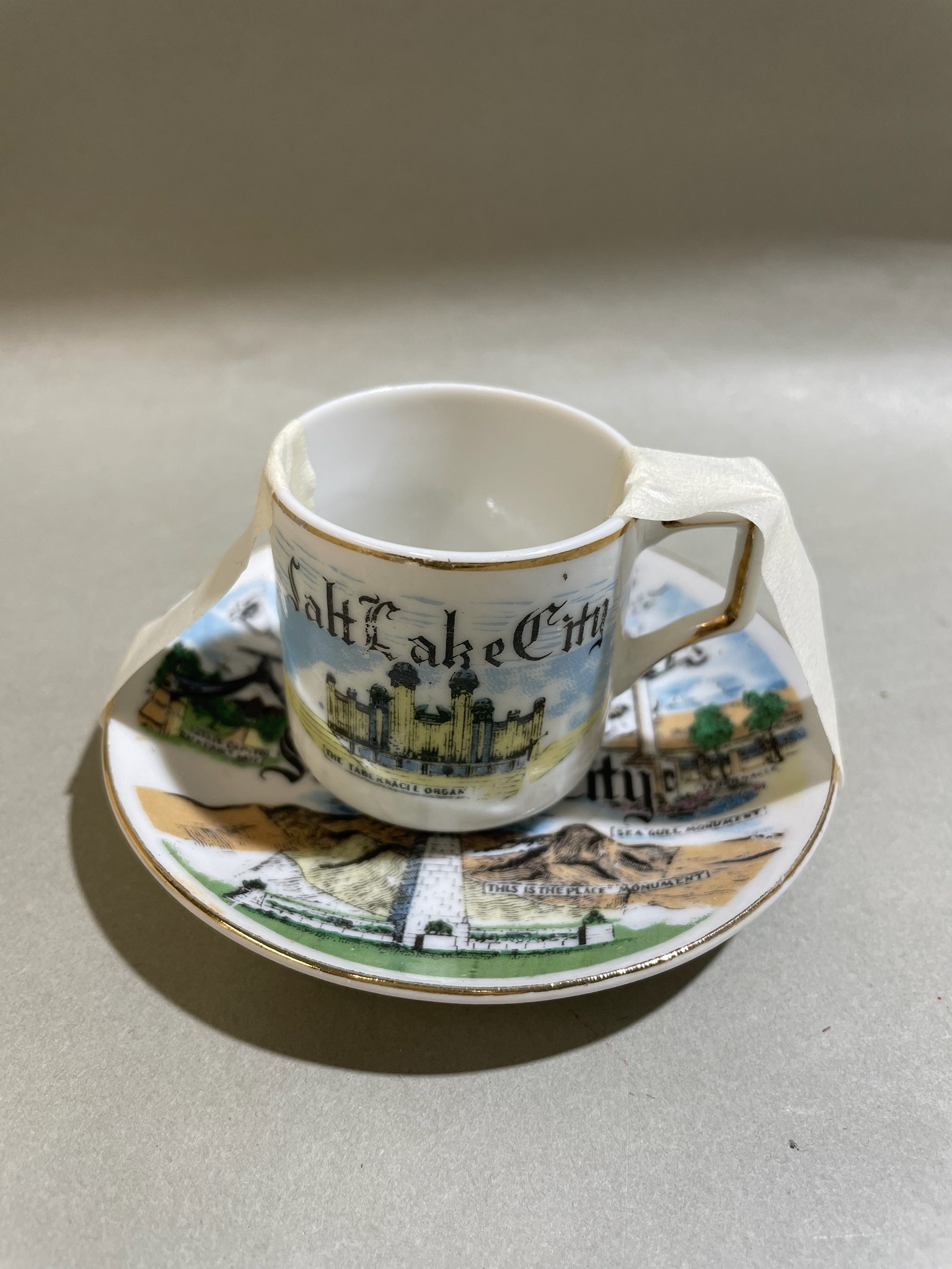 Norcrest White Porcelain Demitasse Cup and Saucer