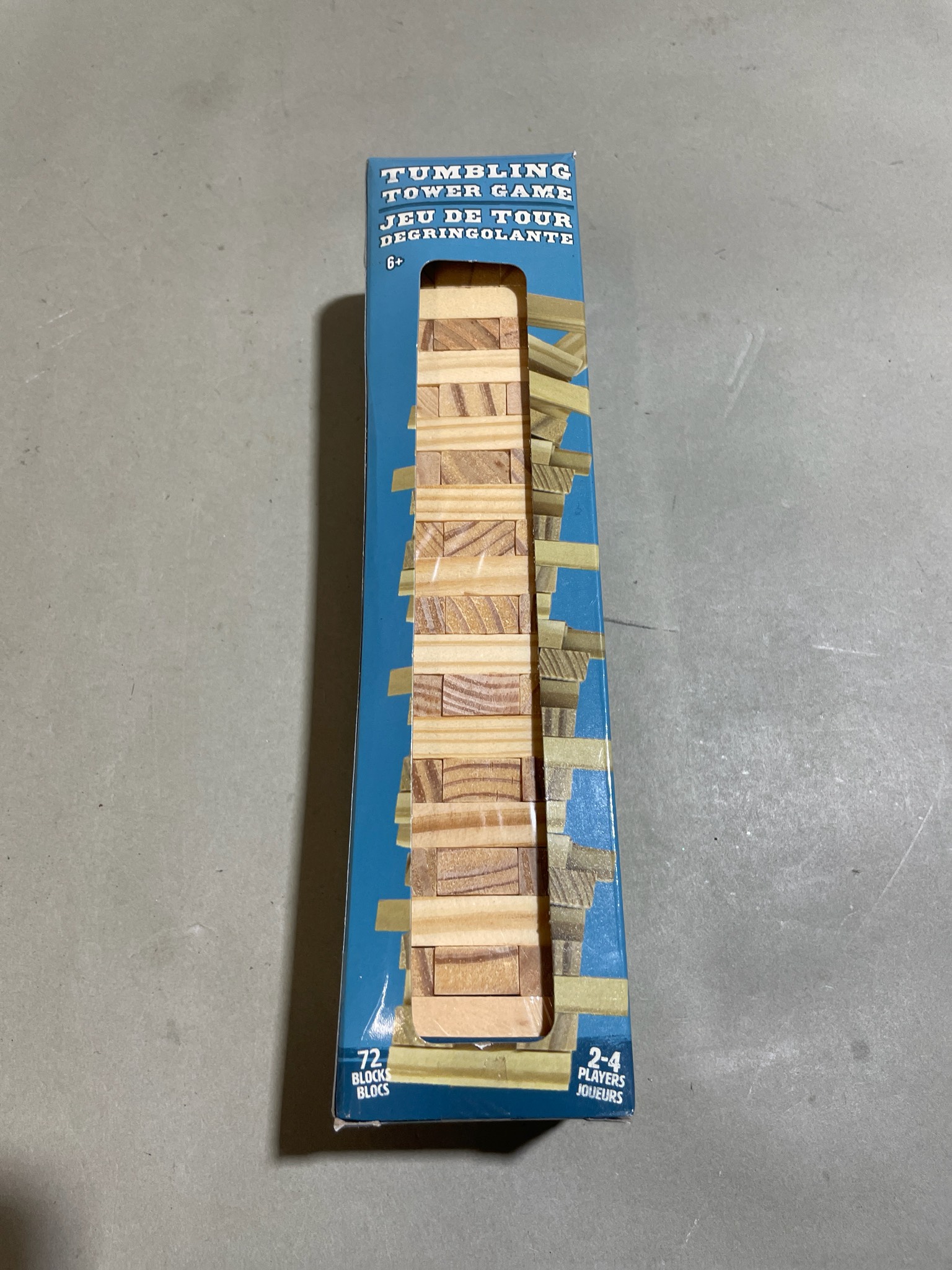 Blue Tumbling Tower Game
