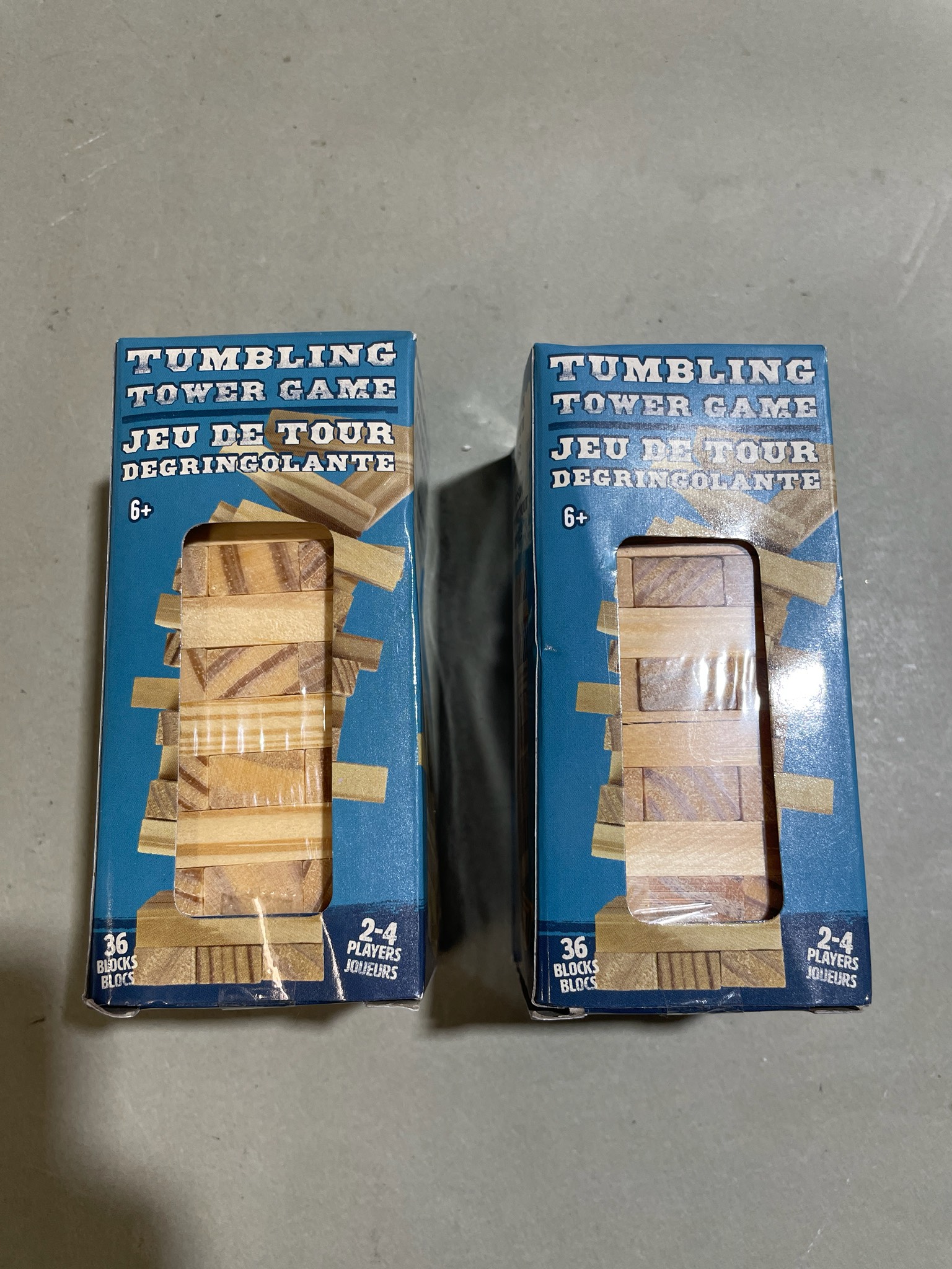 Greenbrier International Blue Wooden Block Stacking Game Size 36 blocks