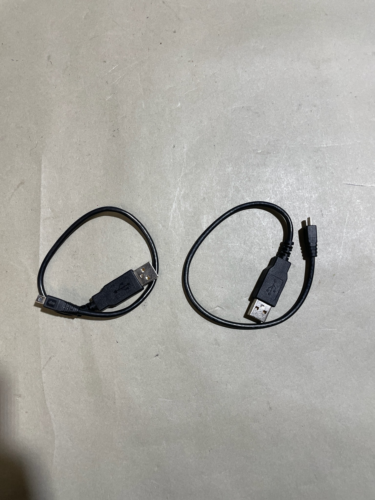 Black Short USB Cables Size Short