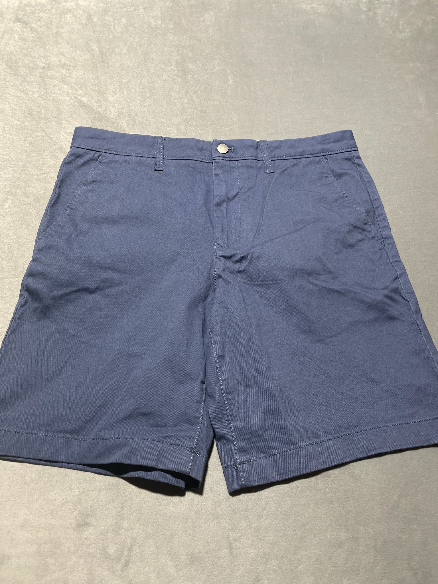 Member's Mark Navy Cotton-Blend Twill Shorts Size 32 NWT