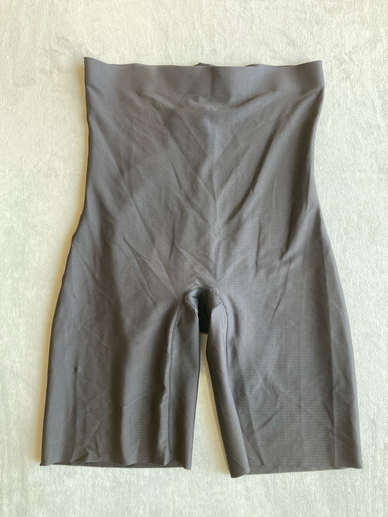 Under Where? Charcoal Gray Nylon-Spandex Shapewear Shorts Size L