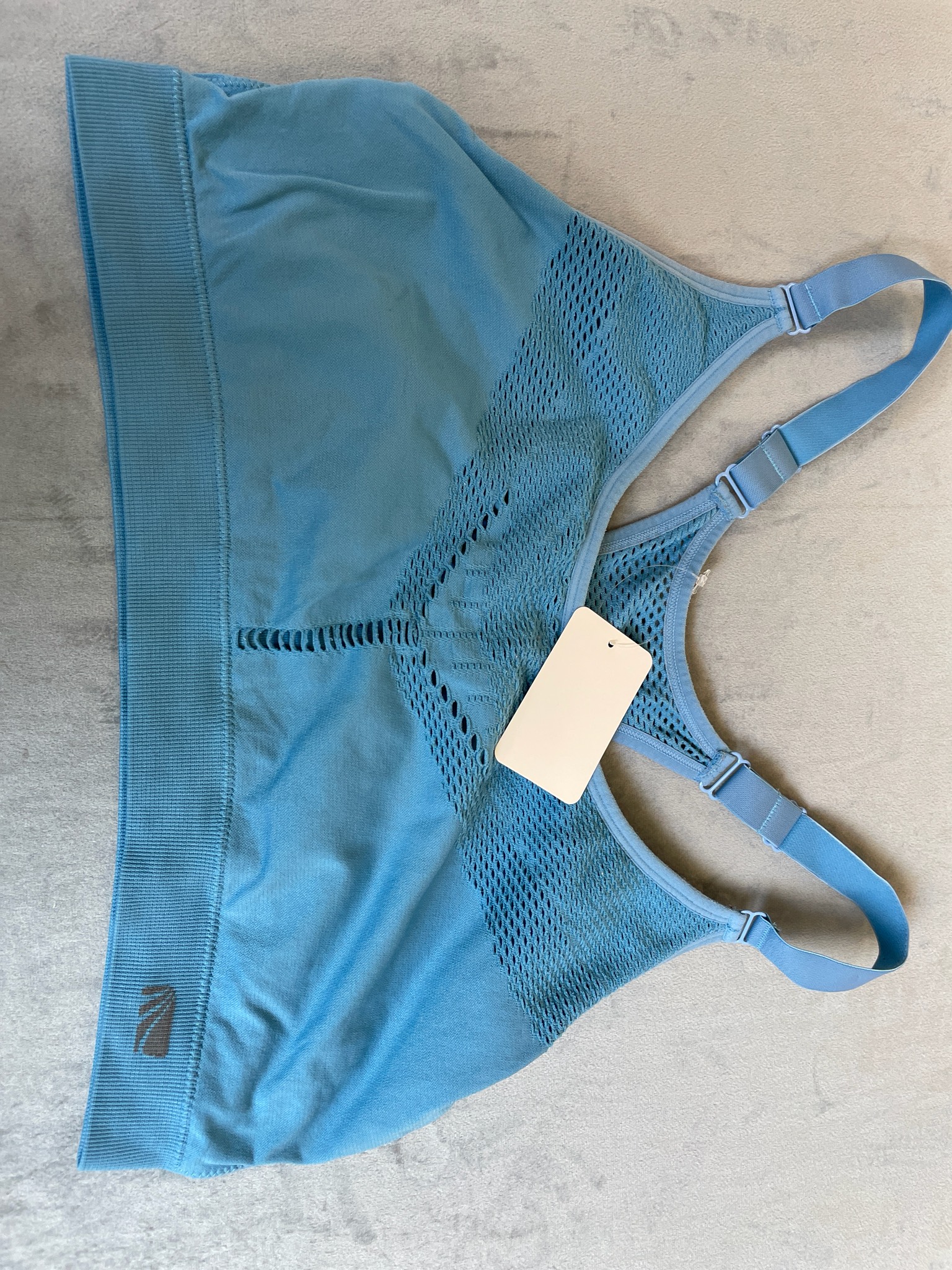 Light Blue Knit Sports Bra