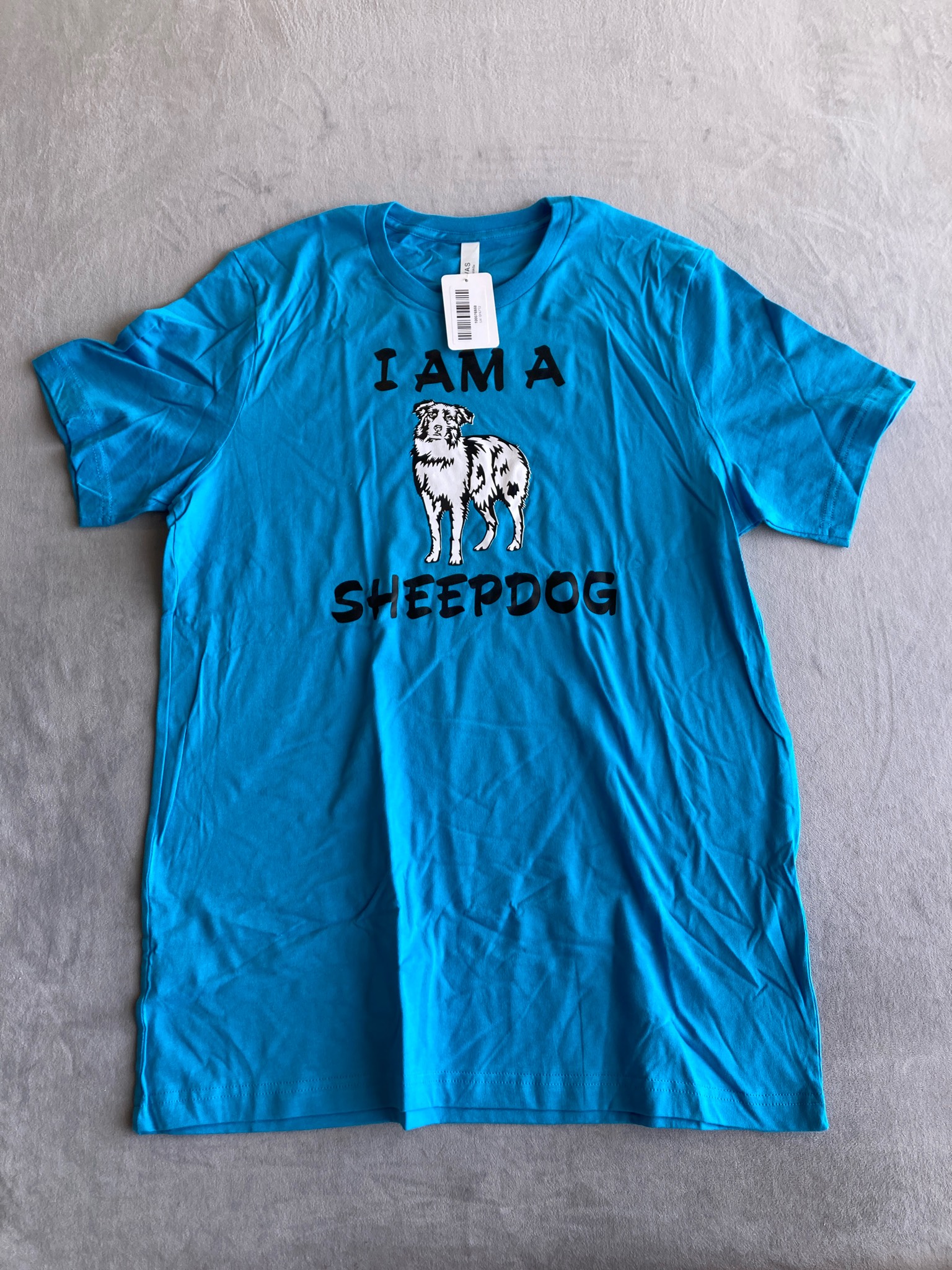 Bella+Canvas Turquoise Graphic Jersey T-Shirt Size Large