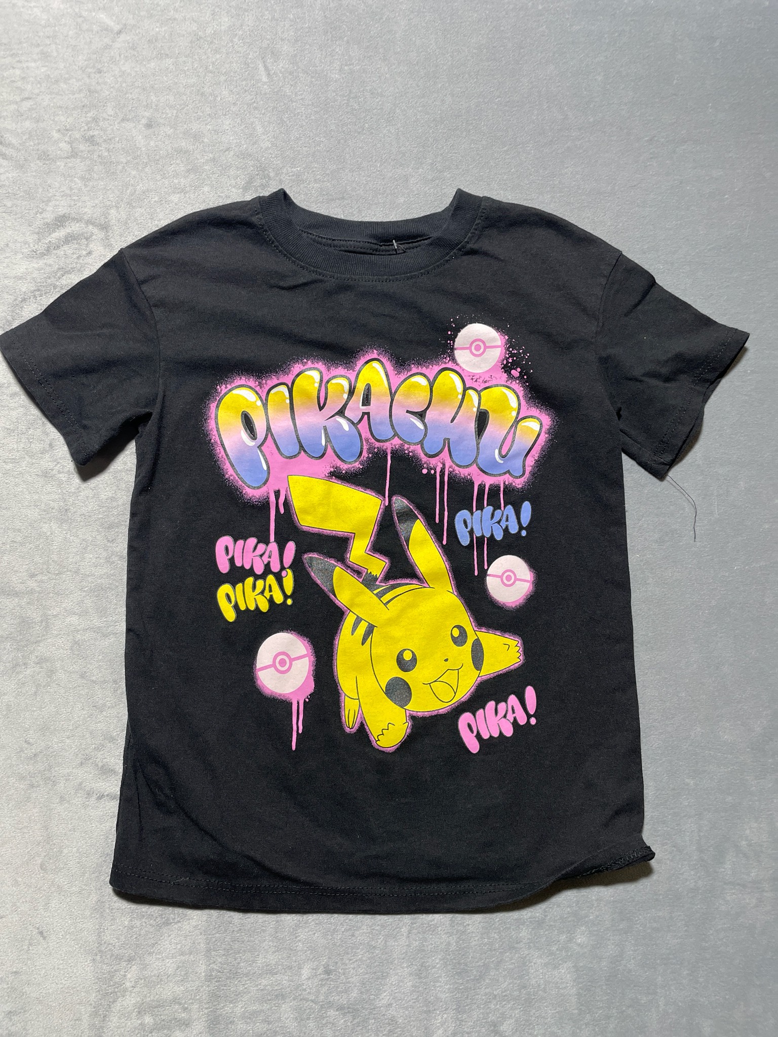 Pokémon Black cotton blend shirt size XS
