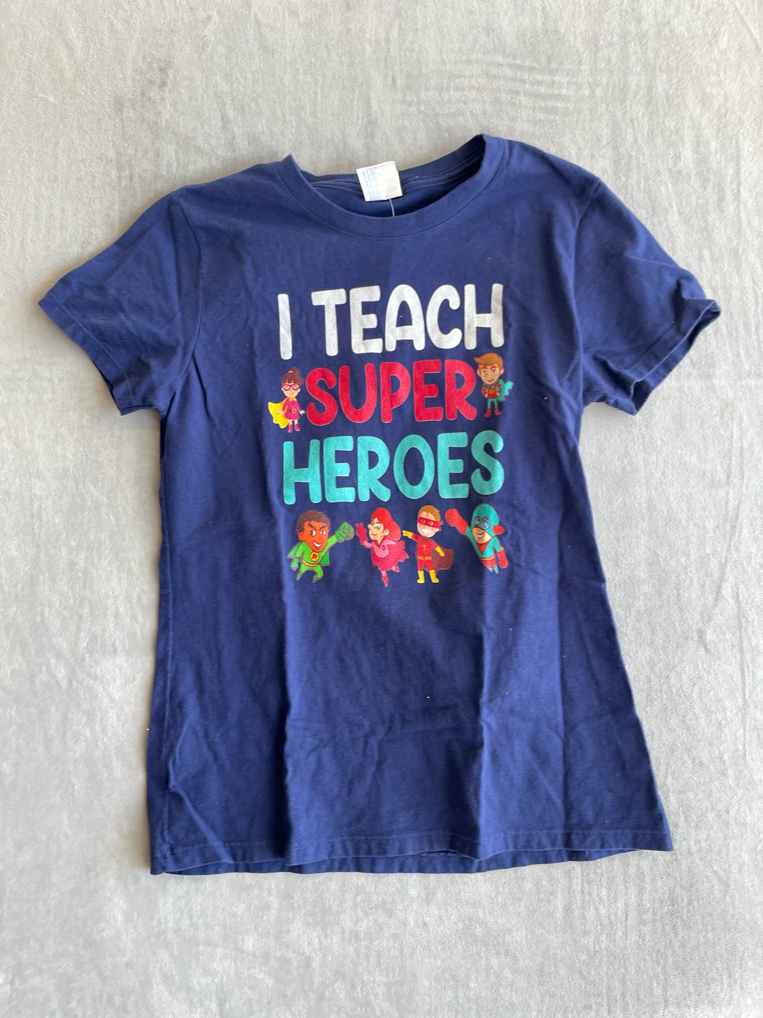 PO Navy Blue Cotton T-Shirt Size Small