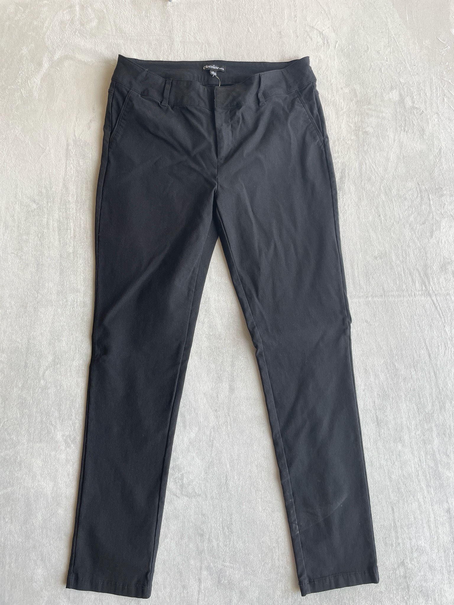 Chocolate u.s.a. Black Woven Twill Pants Size L