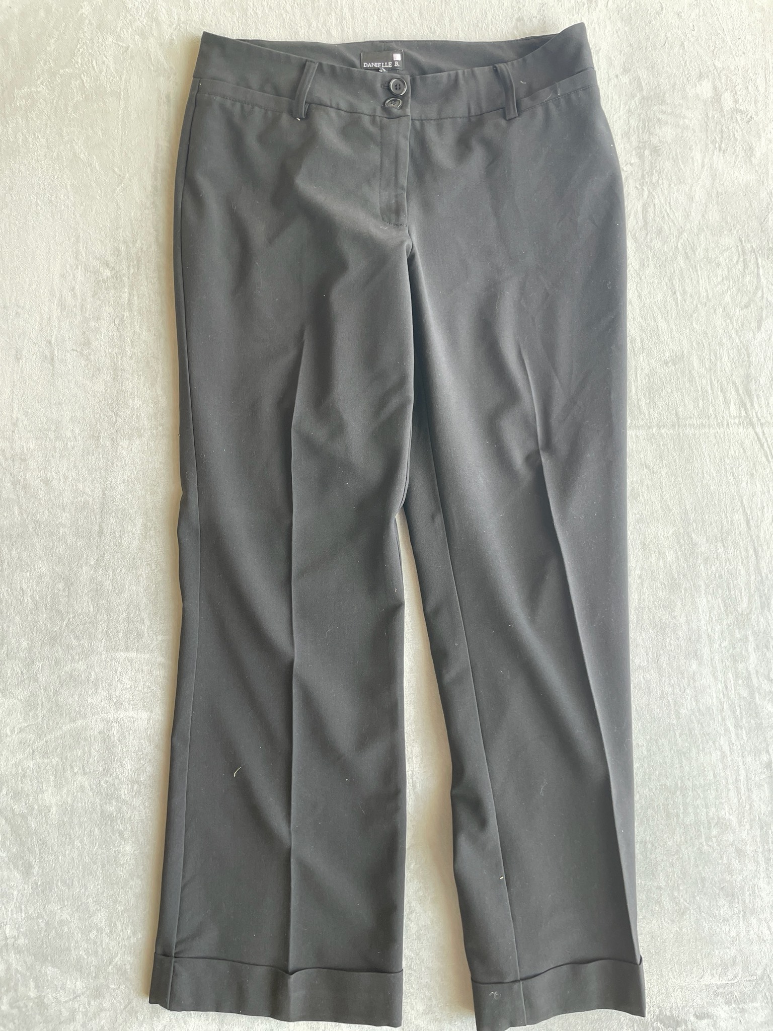 Danielle B. Black Woven Dress Pants Size Size 12