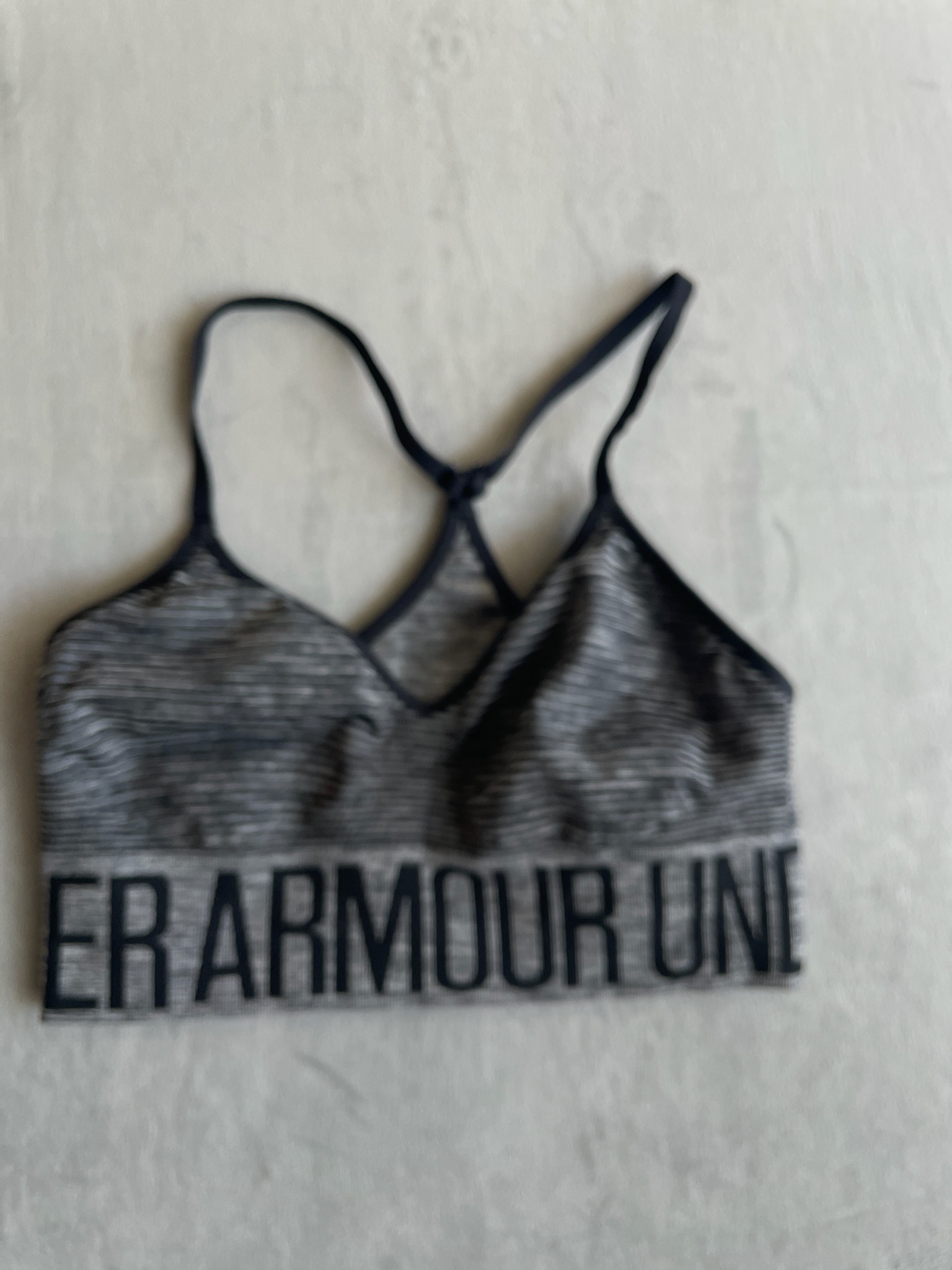 Under Armour Gray Heathered Stretch Knit Sports Bra