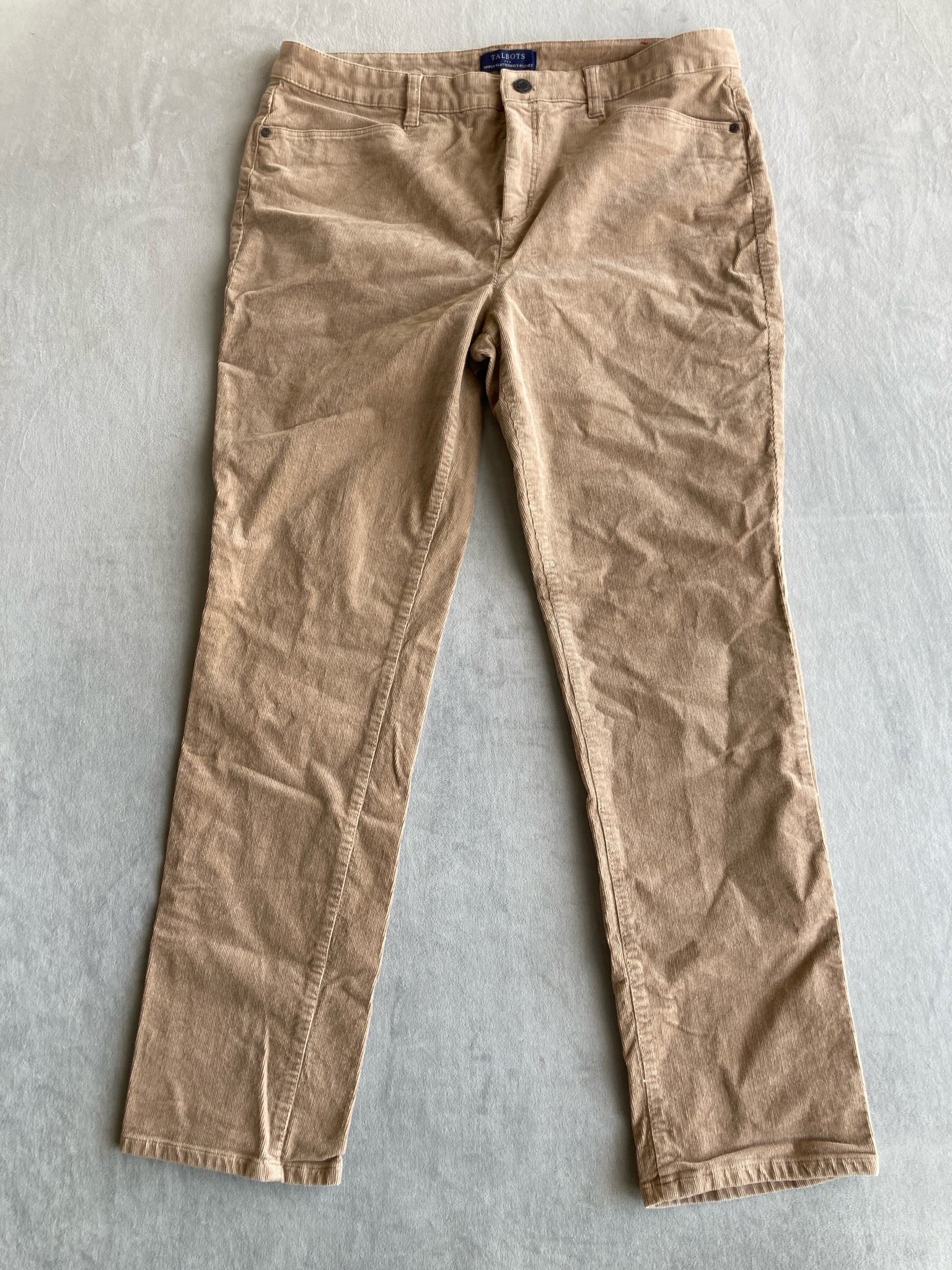 Talbots Tan Corduroy Pants Size 14