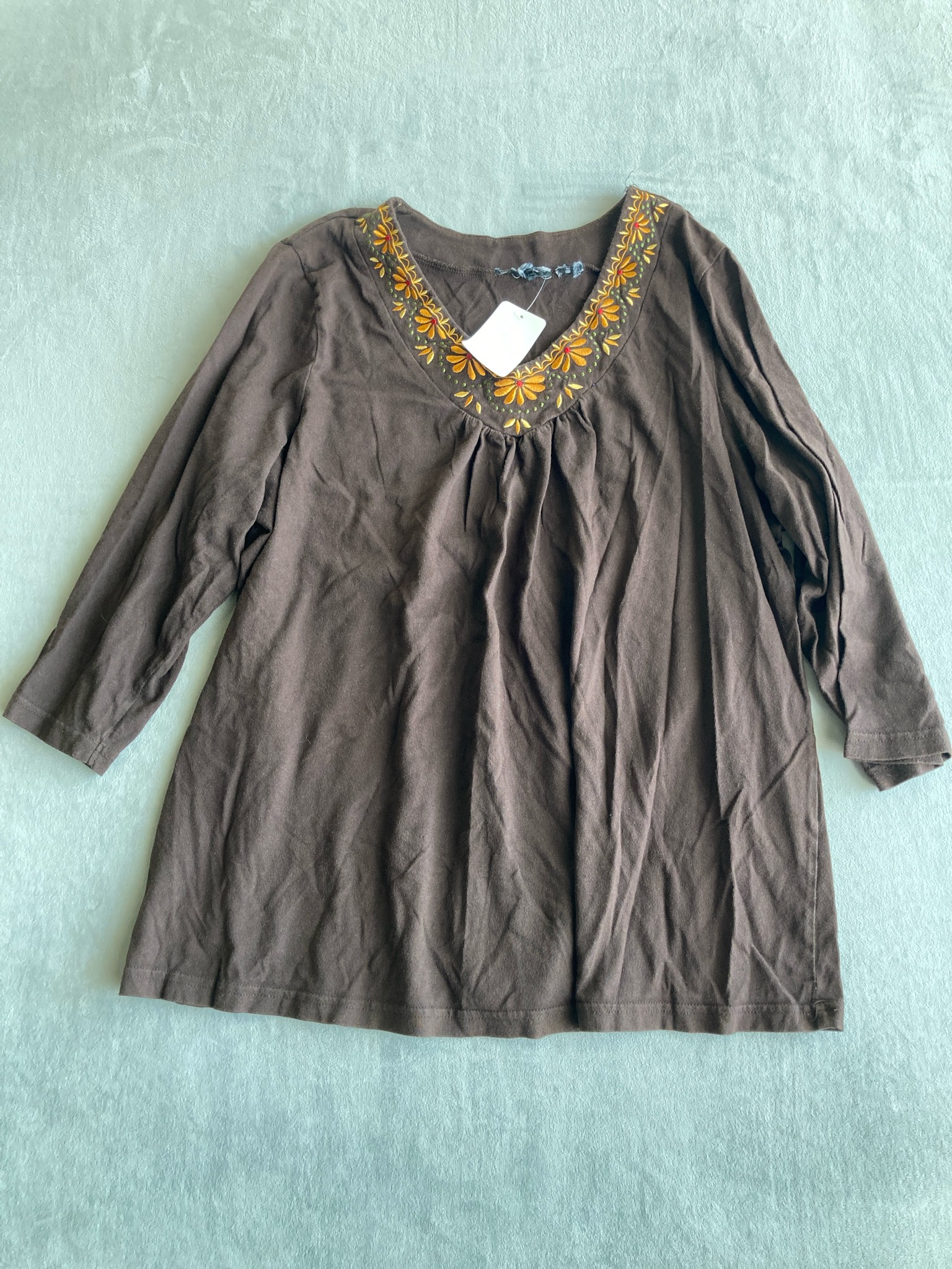 Dark Brown Knit Jersey Tunic