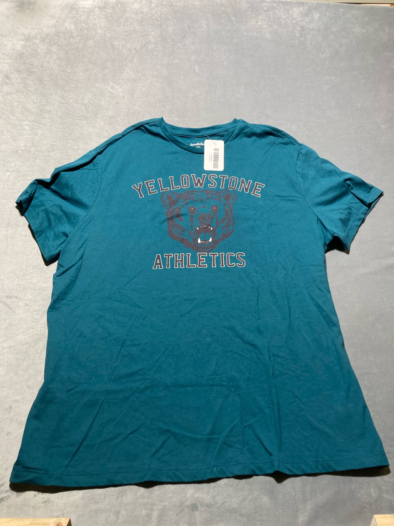 Goodfellow & Co Teal Knit graphic t shirt size XXL