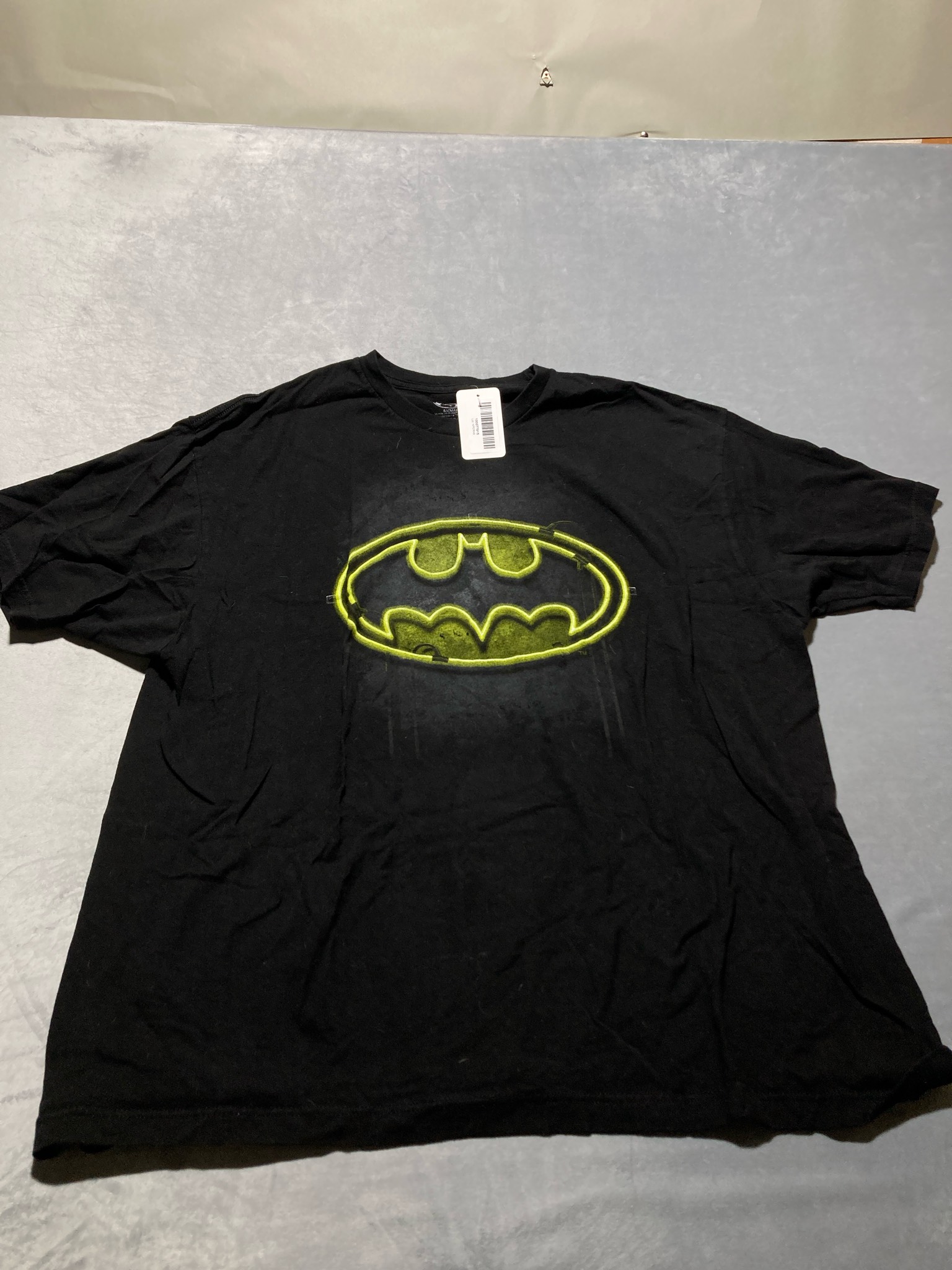 Batman Black Knit Jersey T-Shirt Size 2XL (50/52)