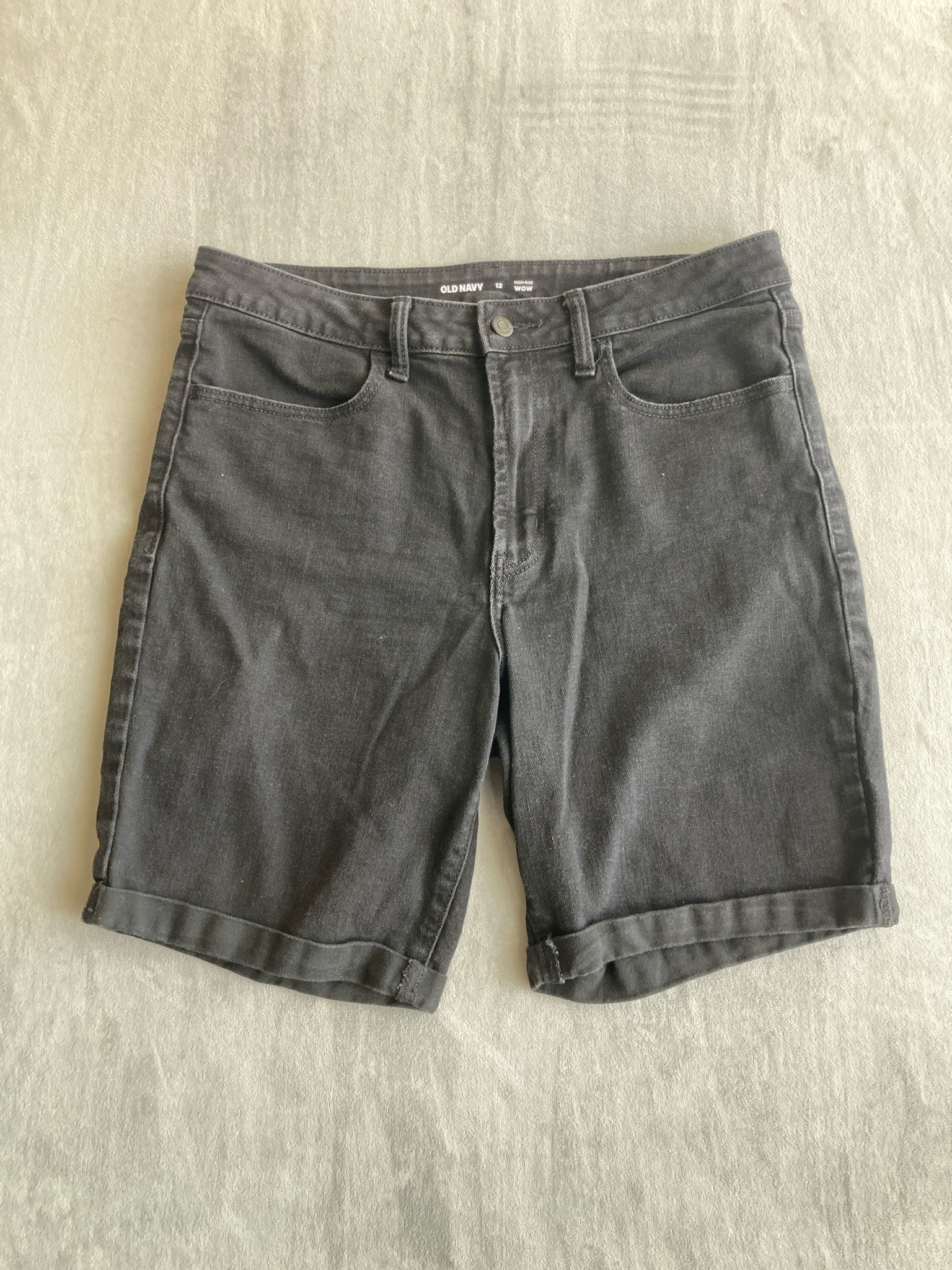 Old Navy Black Denim Shorts Size Size 12