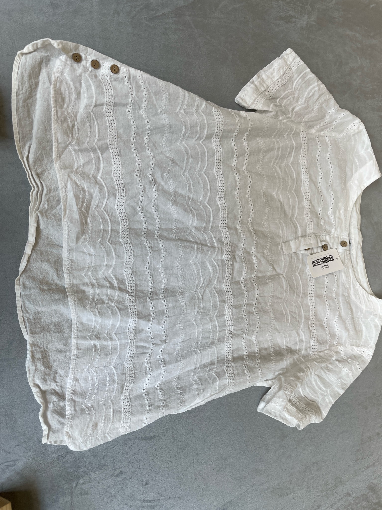 White Gauze Blouse Size 3XL