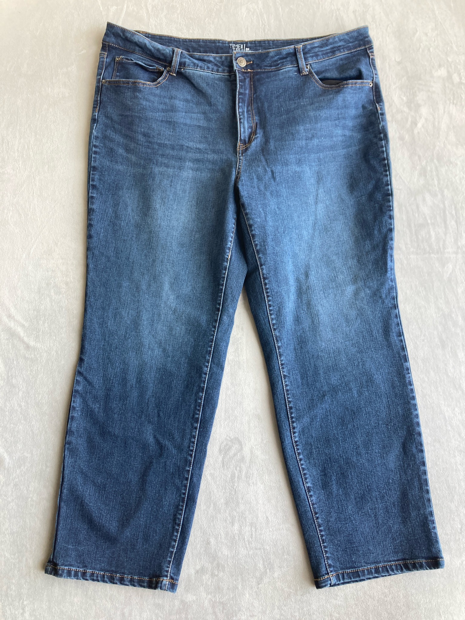 Time and Tru Medium Blue Denim Jeans Size Size 22