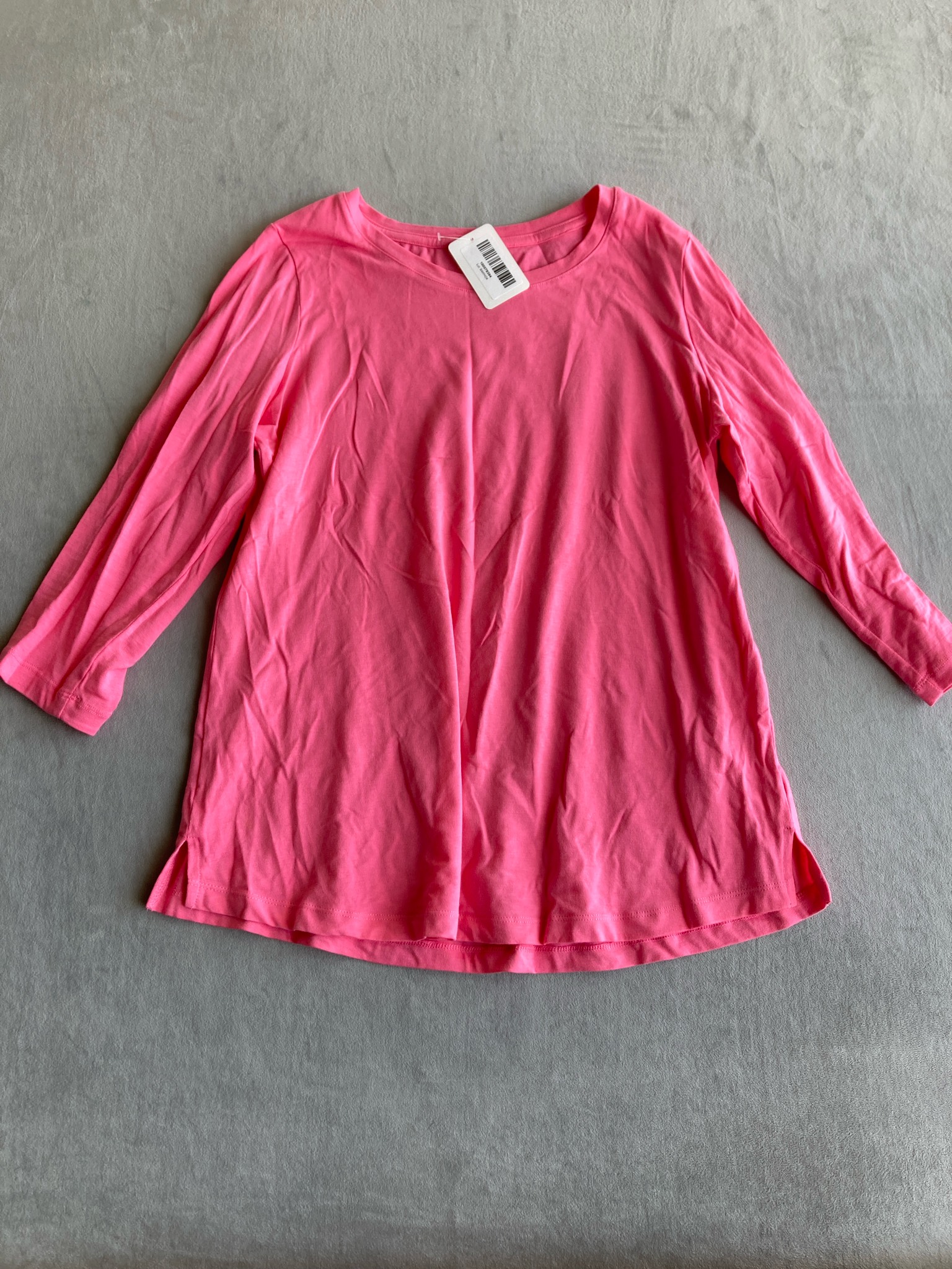 belle Hot Pink Knit Tunic Top Size Small