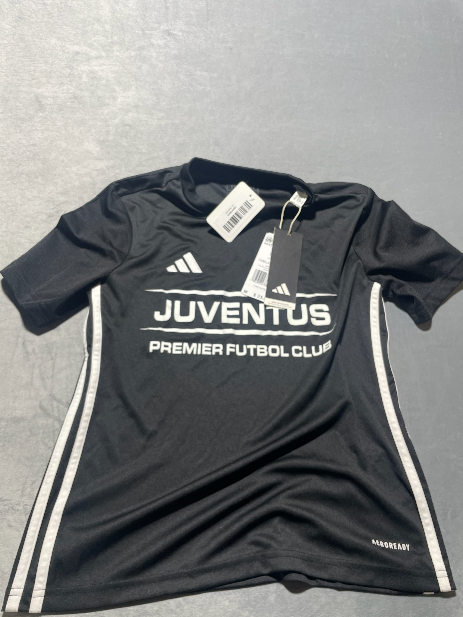 adidas Black Synthetic Soccer Jersey Size 11-12Y/152