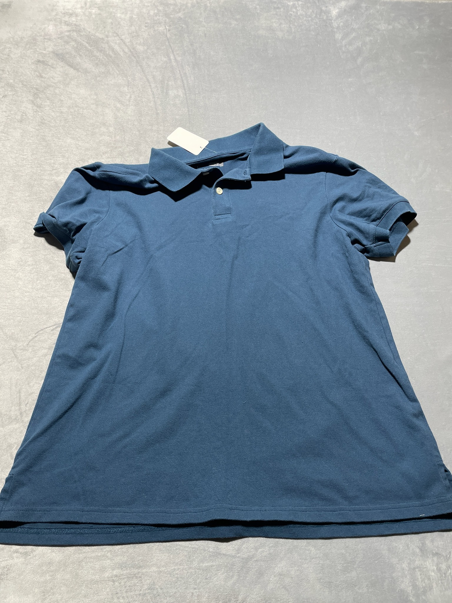 Goodfellow & Co Teal Blue Piqué Polo Shirt Size L