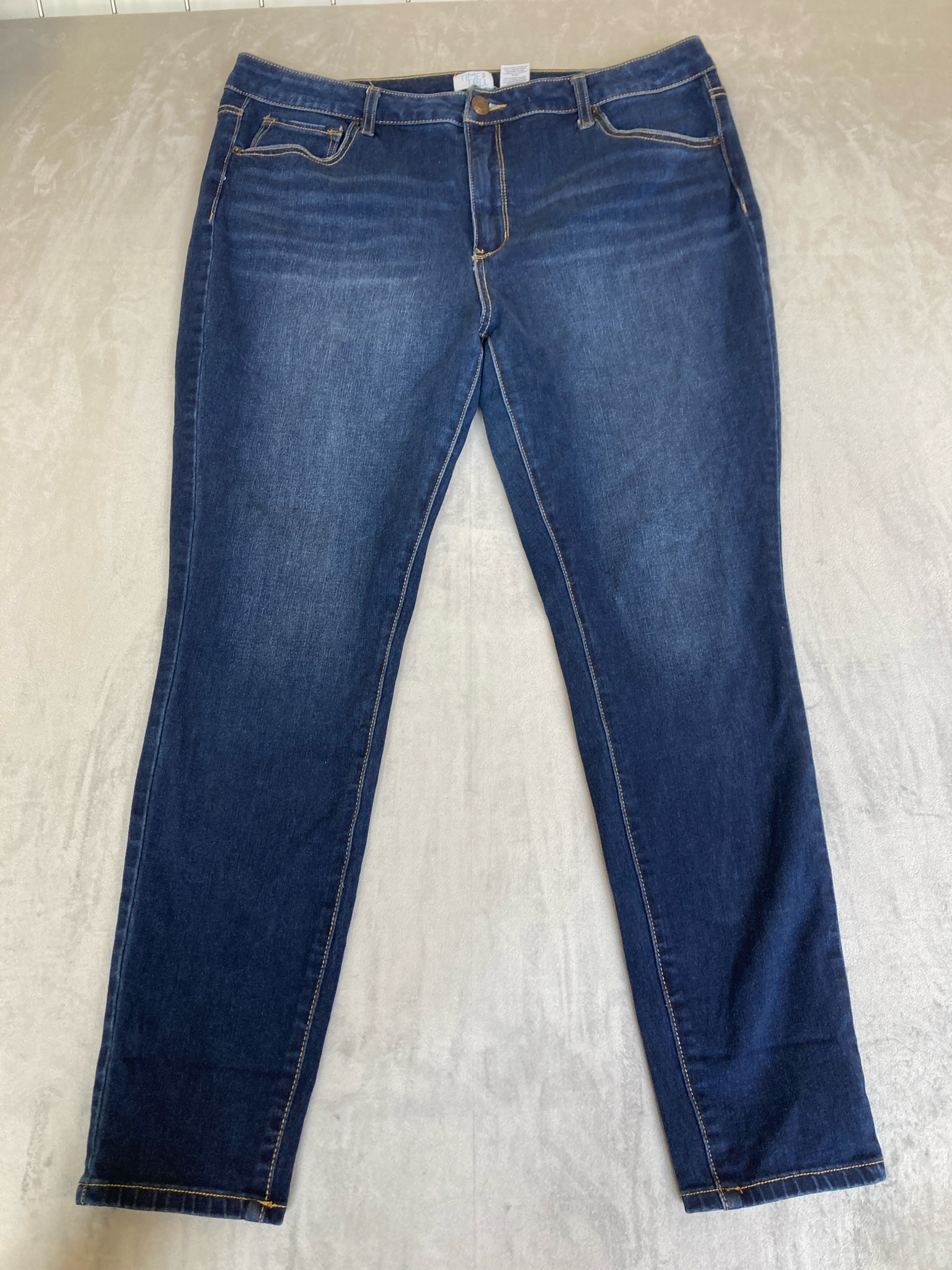 Time and Tru Dark Indigo Denim Jeans Size 18 Regular
