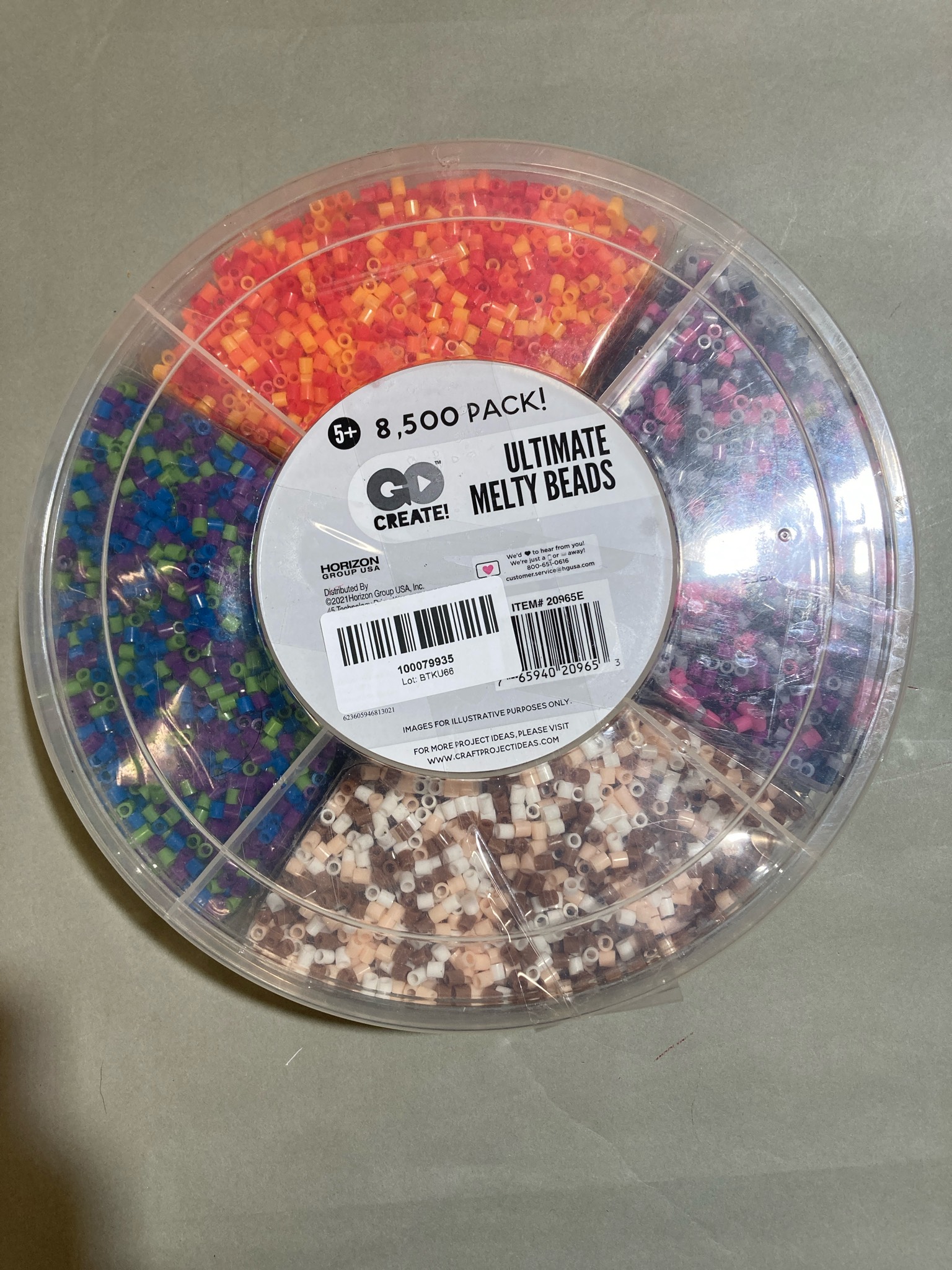 GO CREATE! Assorted Plastic Melty Beads Kit Size 8,500 pack