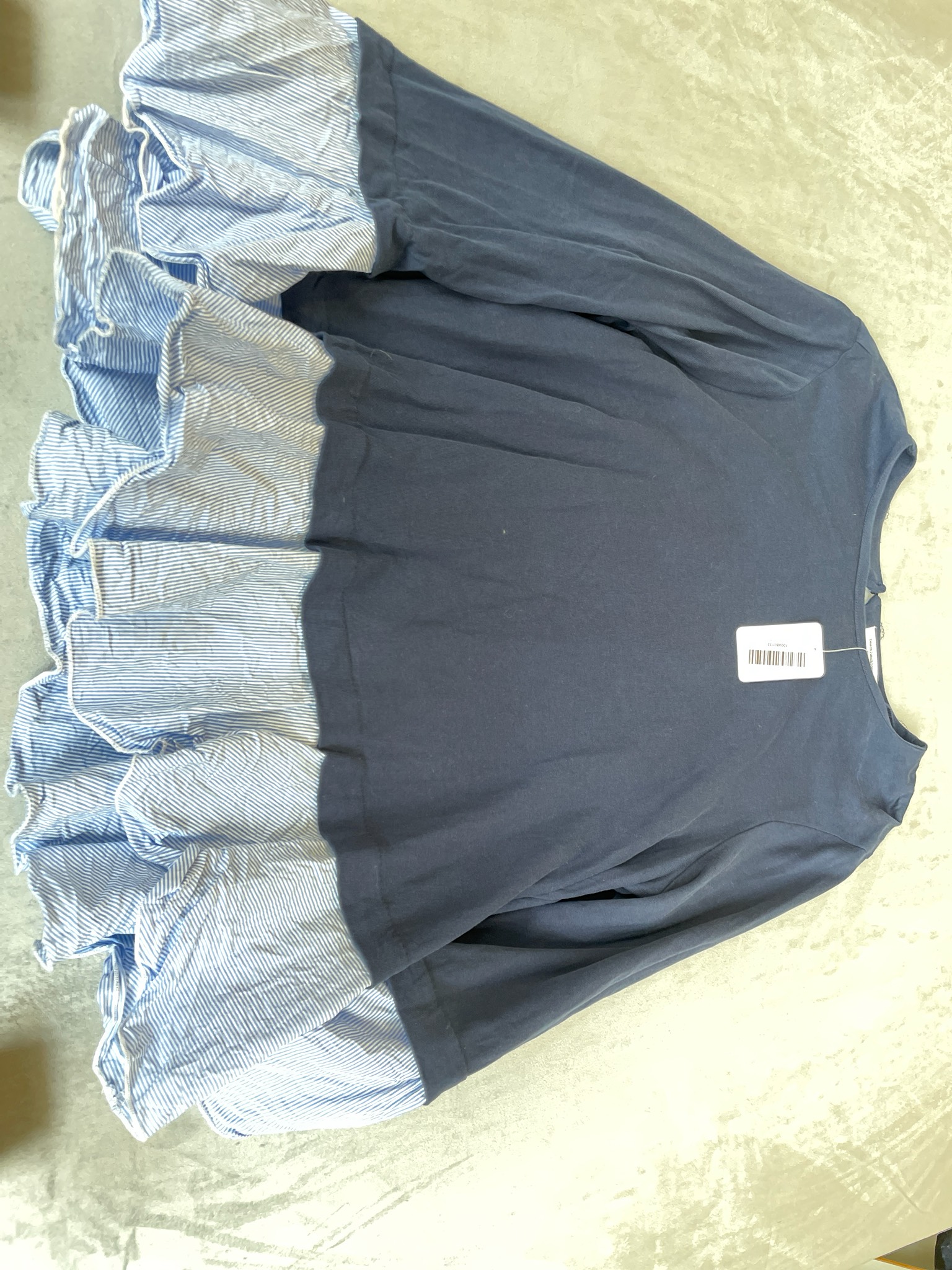 beachlunchlounge Navy Knit Pullover Top Size XL/TG