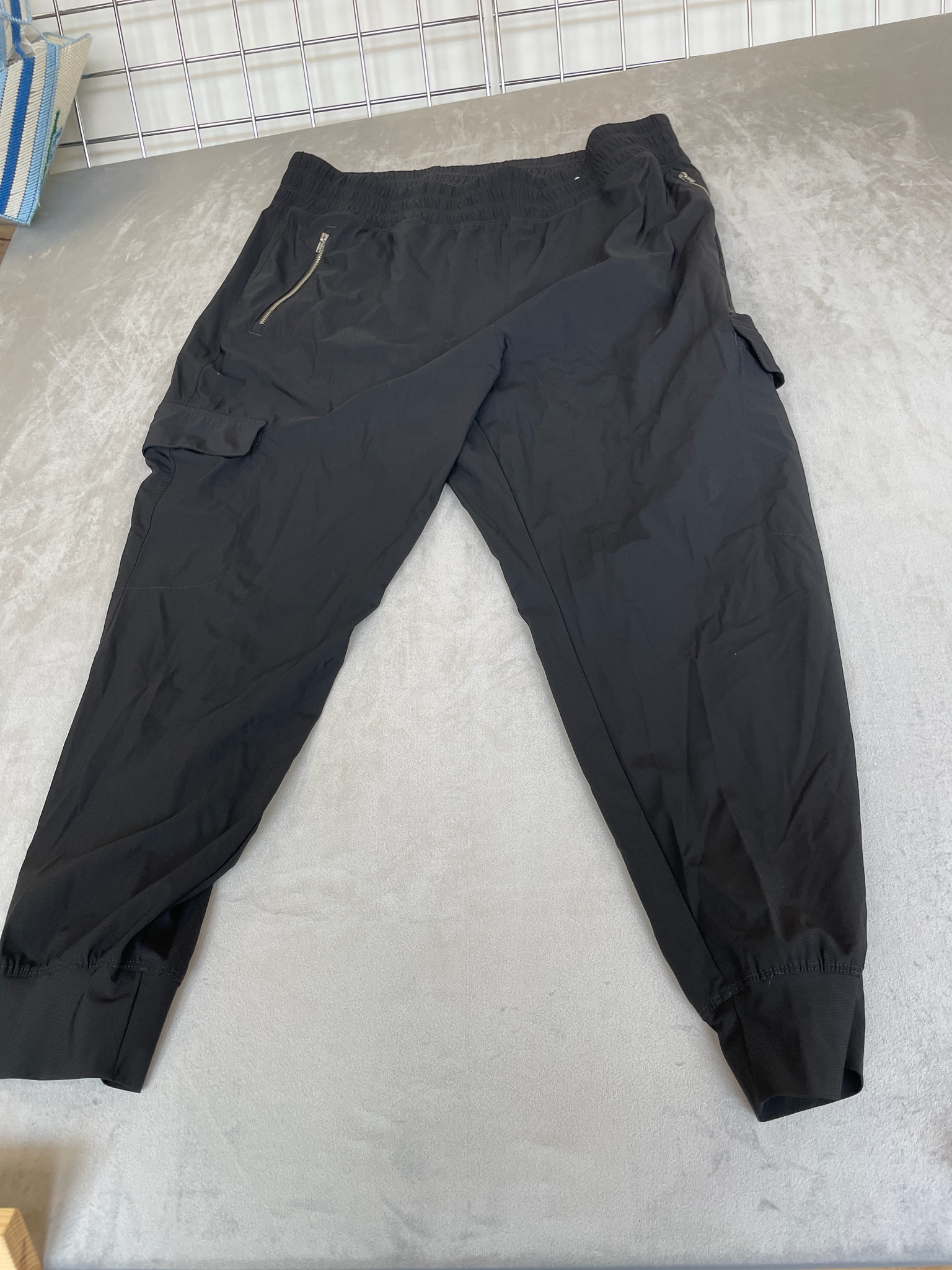 SLEEPLIGHT Black Synthetic Jogger Pants Size XL