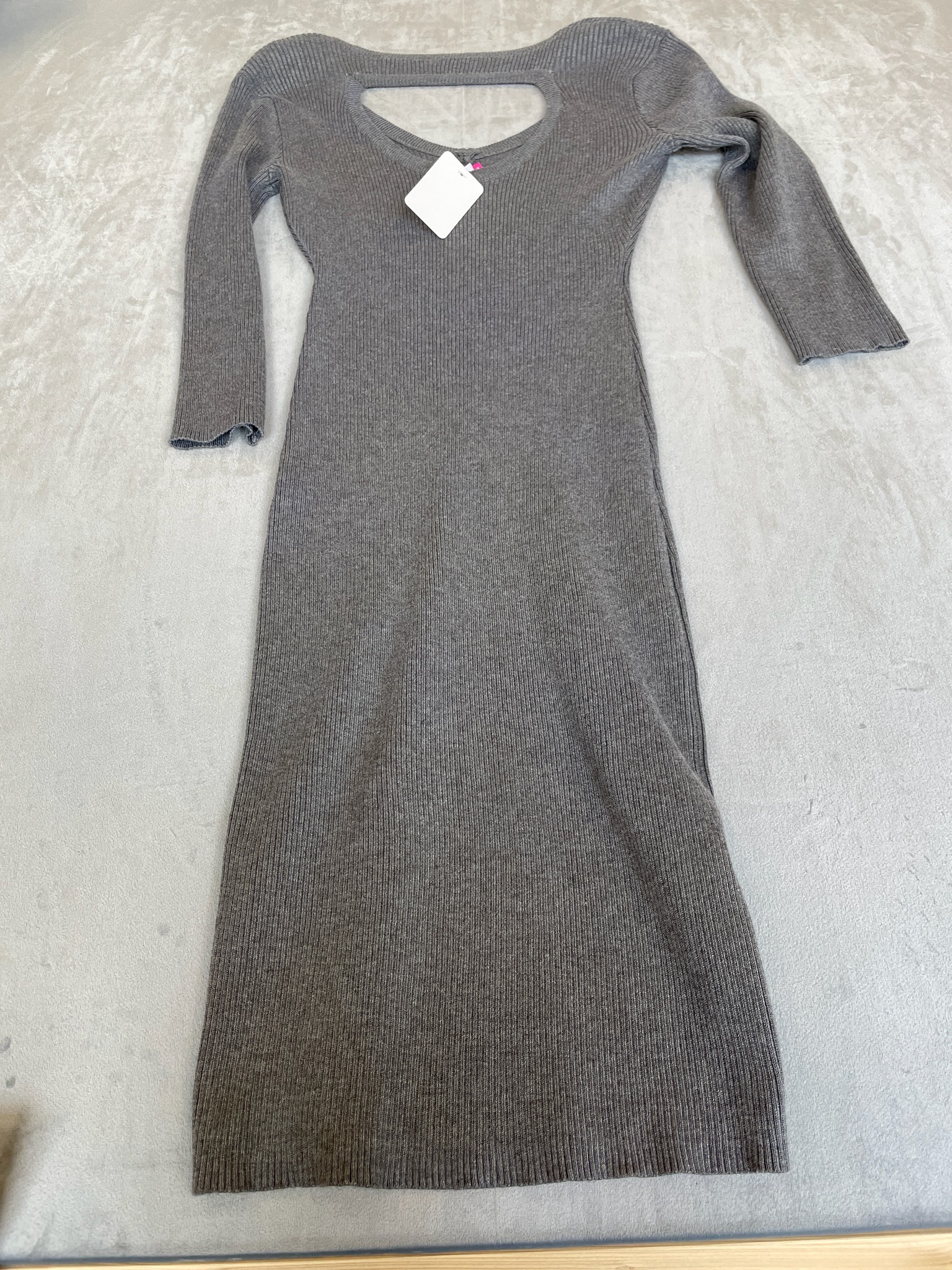 No Boundaries Heather Grey Ribbed Knit Sweater Dress Size L/G (11-13)