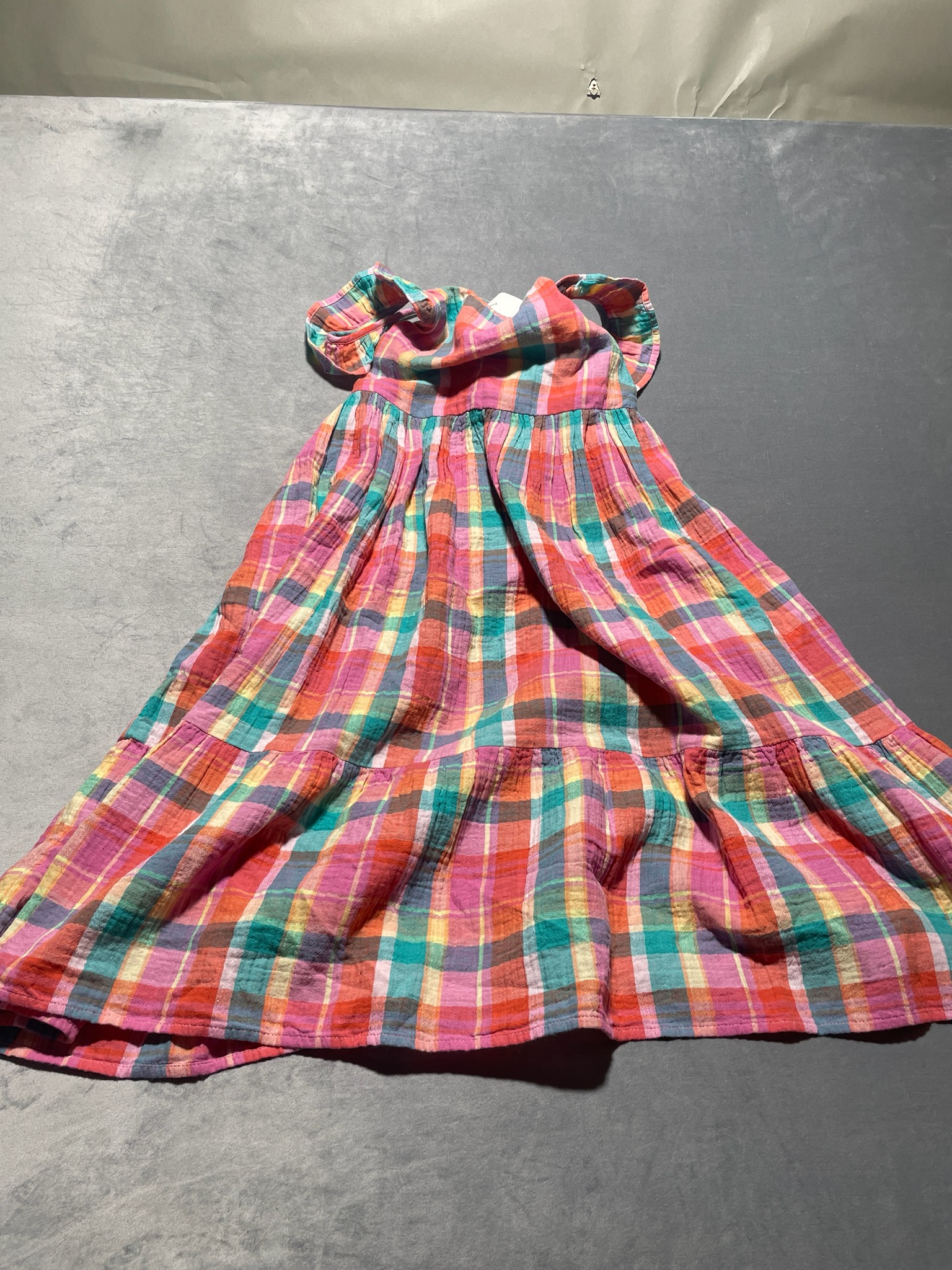 Cat & Jack Multicolor Plaid Cotton Dress Size XL (14)
