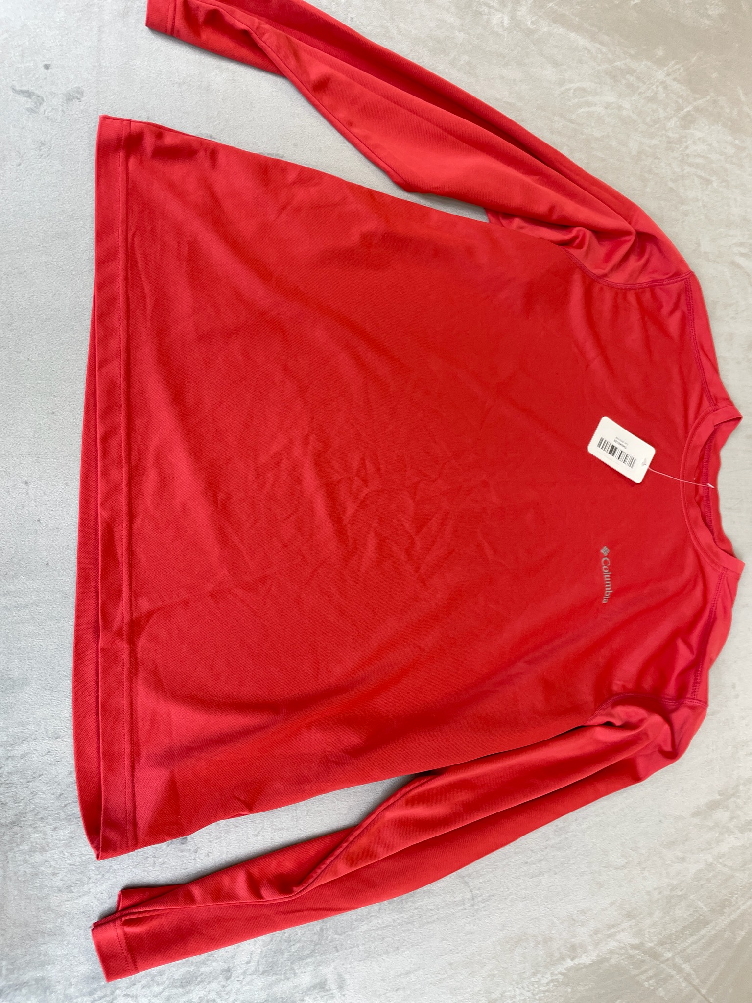 Columbia Red Synthetic Knit Long Sleeve Shirt Size XL/TG
