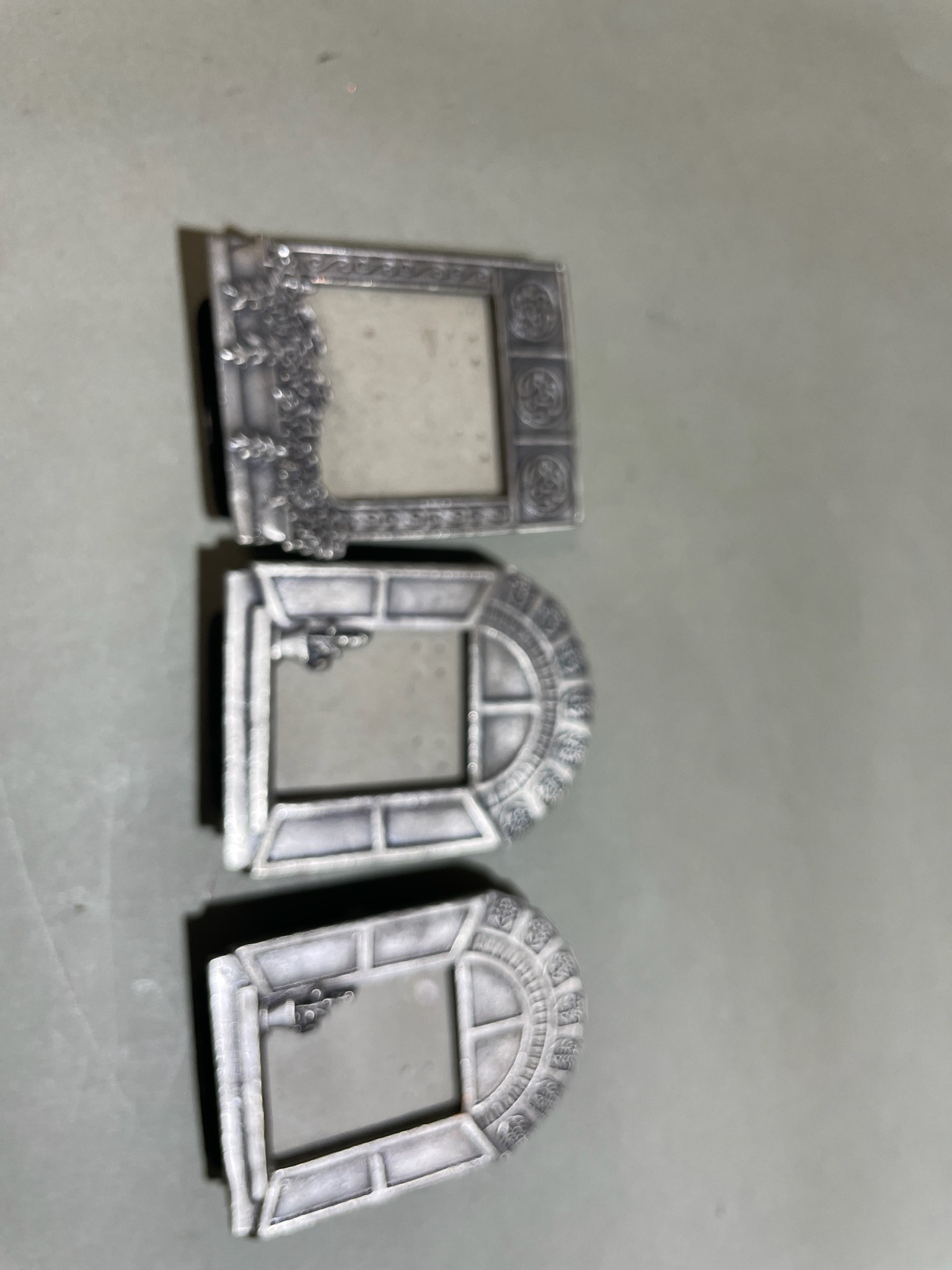 Silver Ornate Tabletop Frames - Set of 3