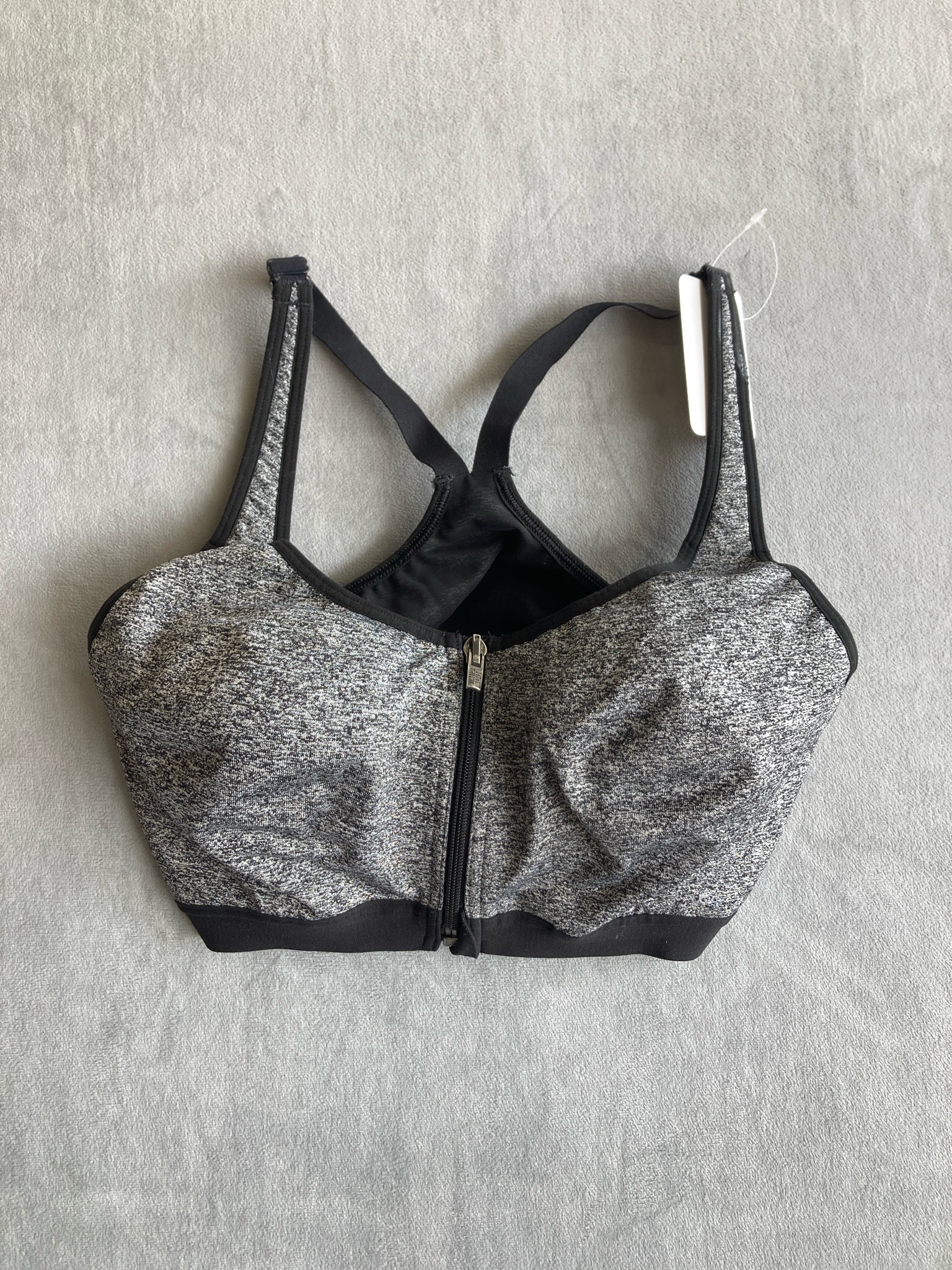Victoria Sport Grey Heather Polyester Sports Bra Size 34D/E75