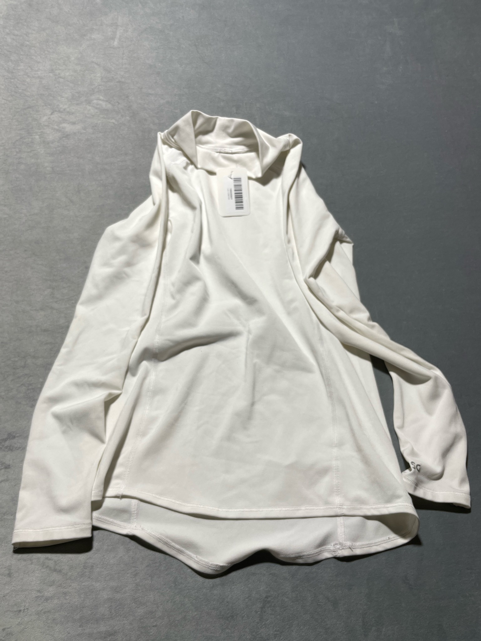 DSG White Synthetic Stretch Long Sleeve Top Size XL (16)