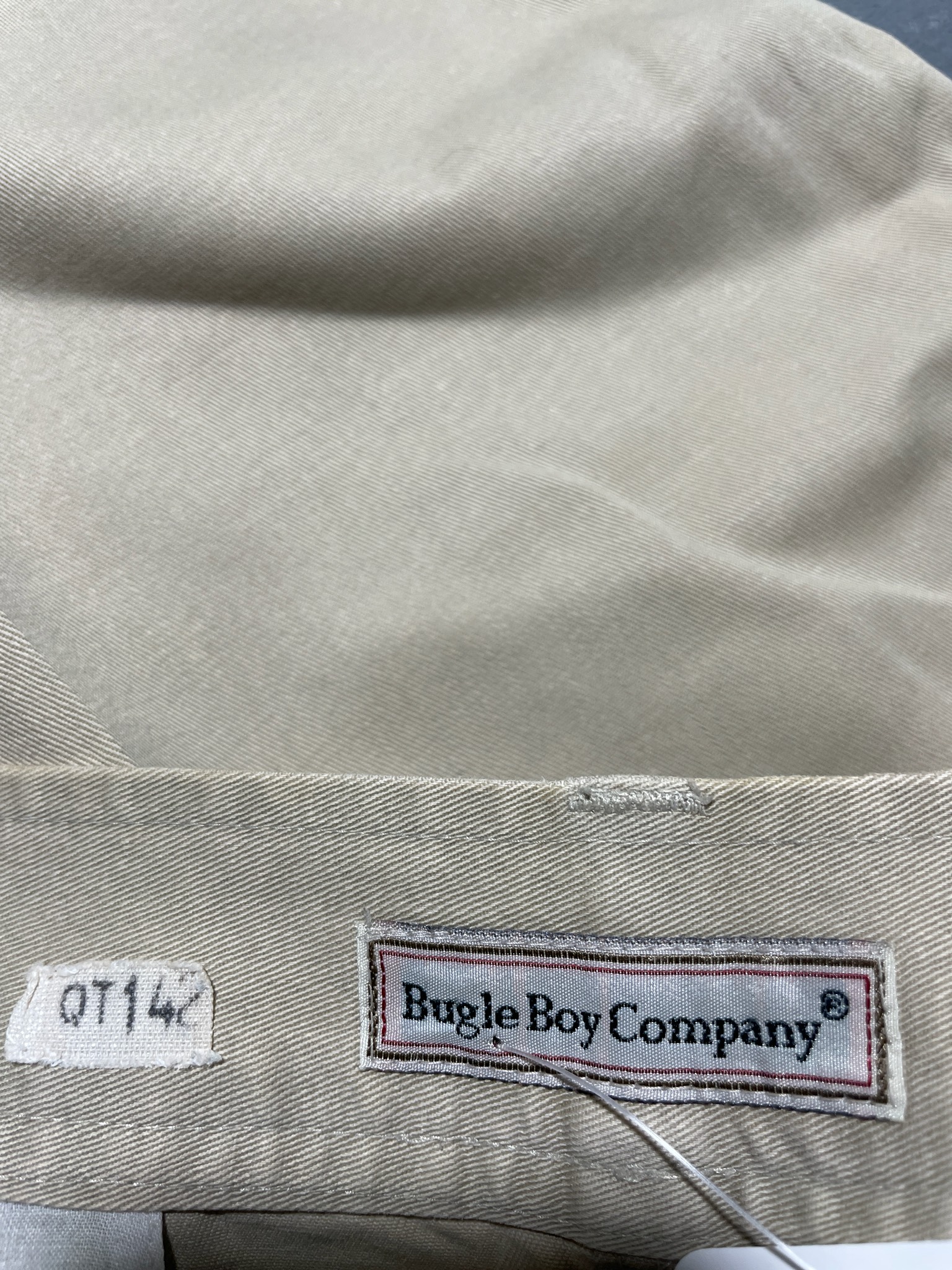Bugle Boy Company Light Beige Twill Chino Pants