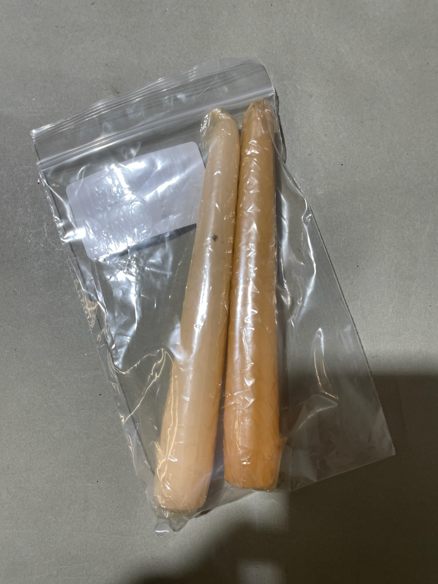 Beige and Tan Taper Candle Pair