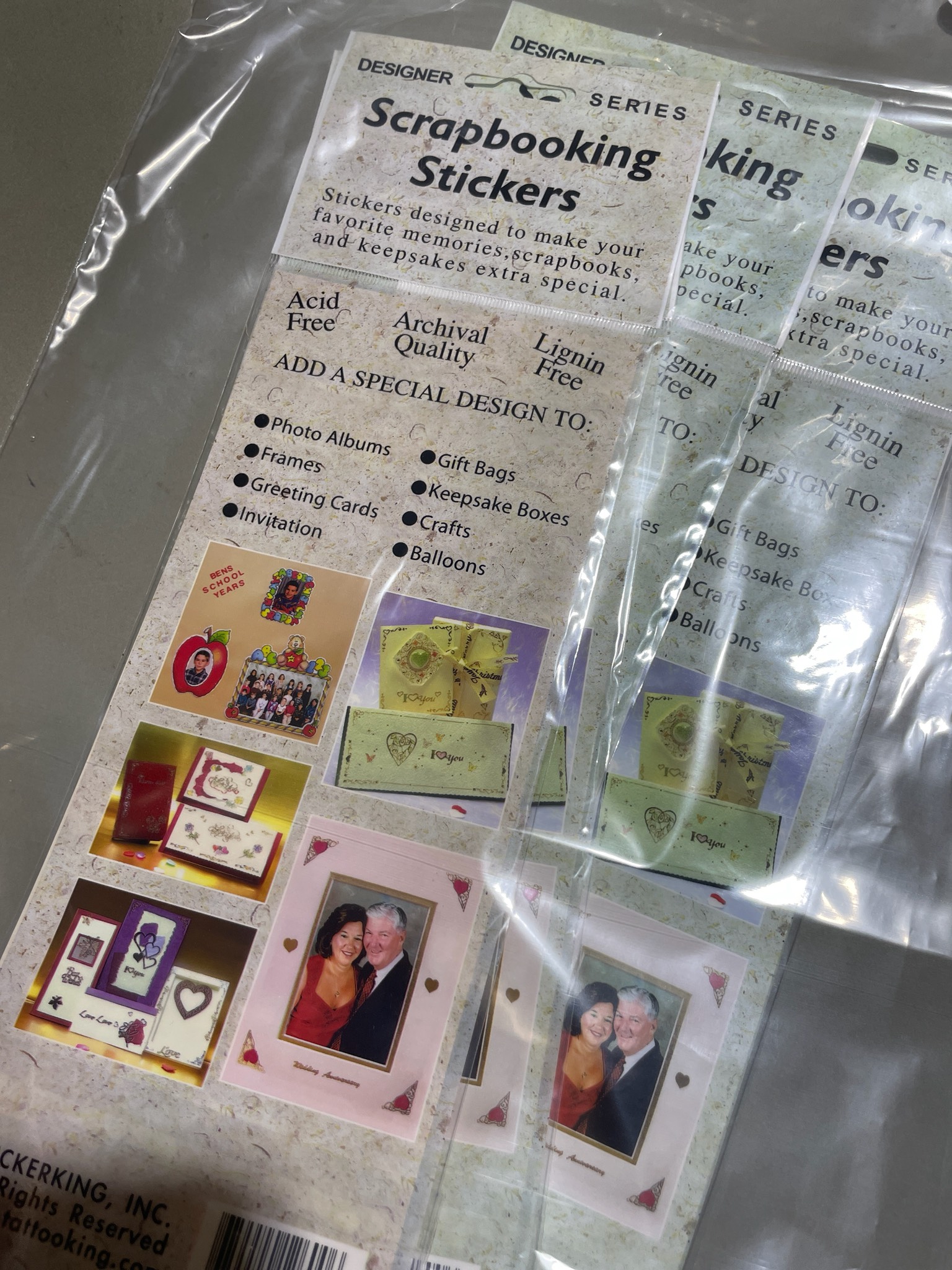 Designer Series Beige Alphabet Photo Frame Sticker Sheets