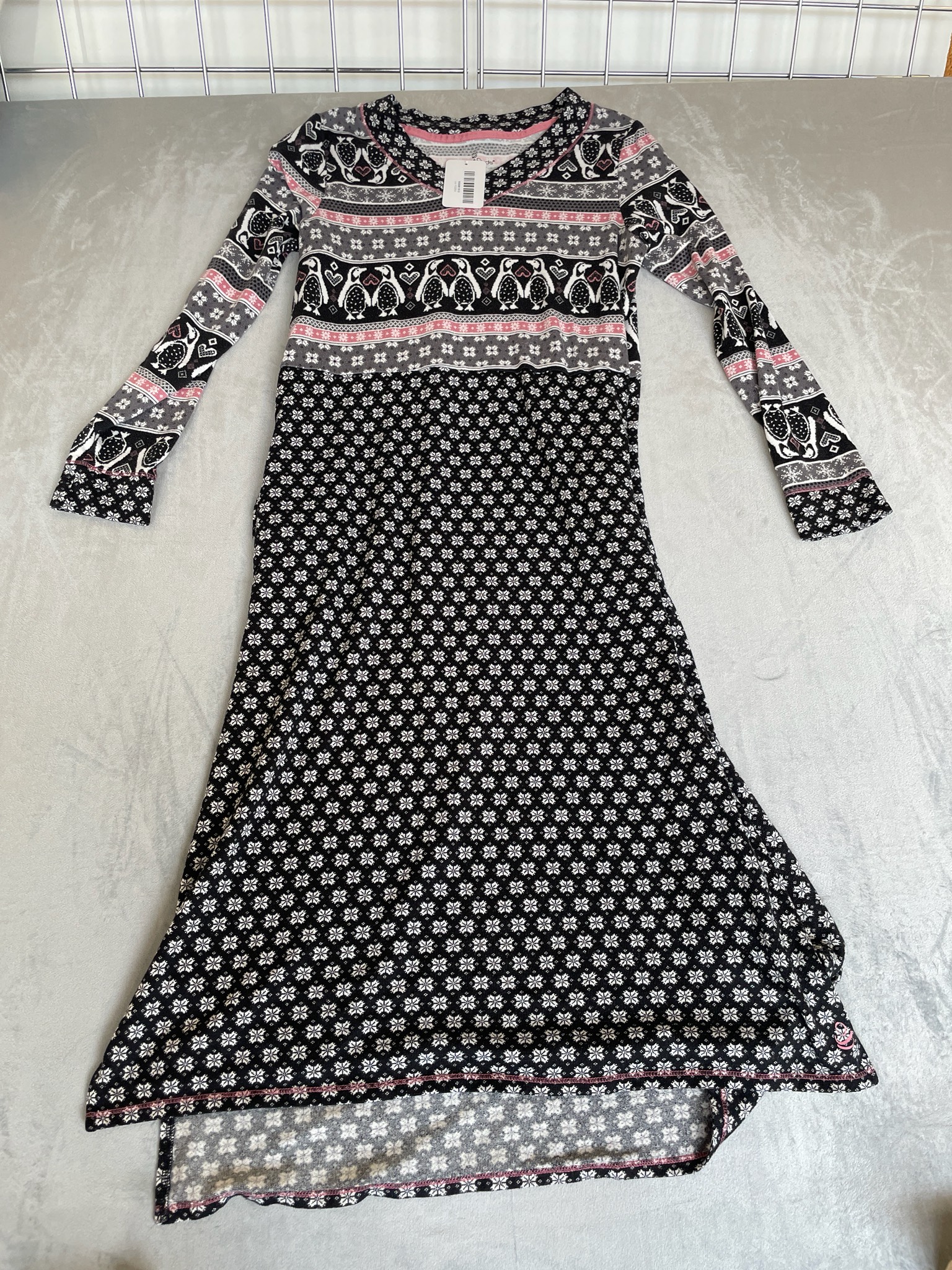 Cuddl Duds Black Knit Nightgown Size Small